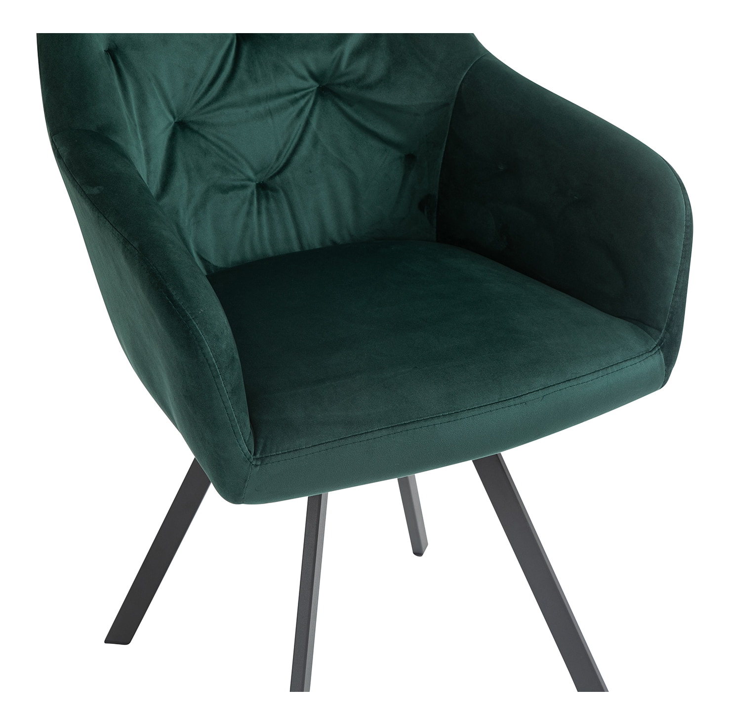 Artistiq Eetkamerstoel 'Romeo' Velvet, kleur groen