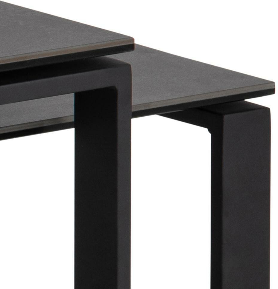 Sohome Salontafel 'Parker' Set van 2 stuks, Keramiek, kleur Zwart