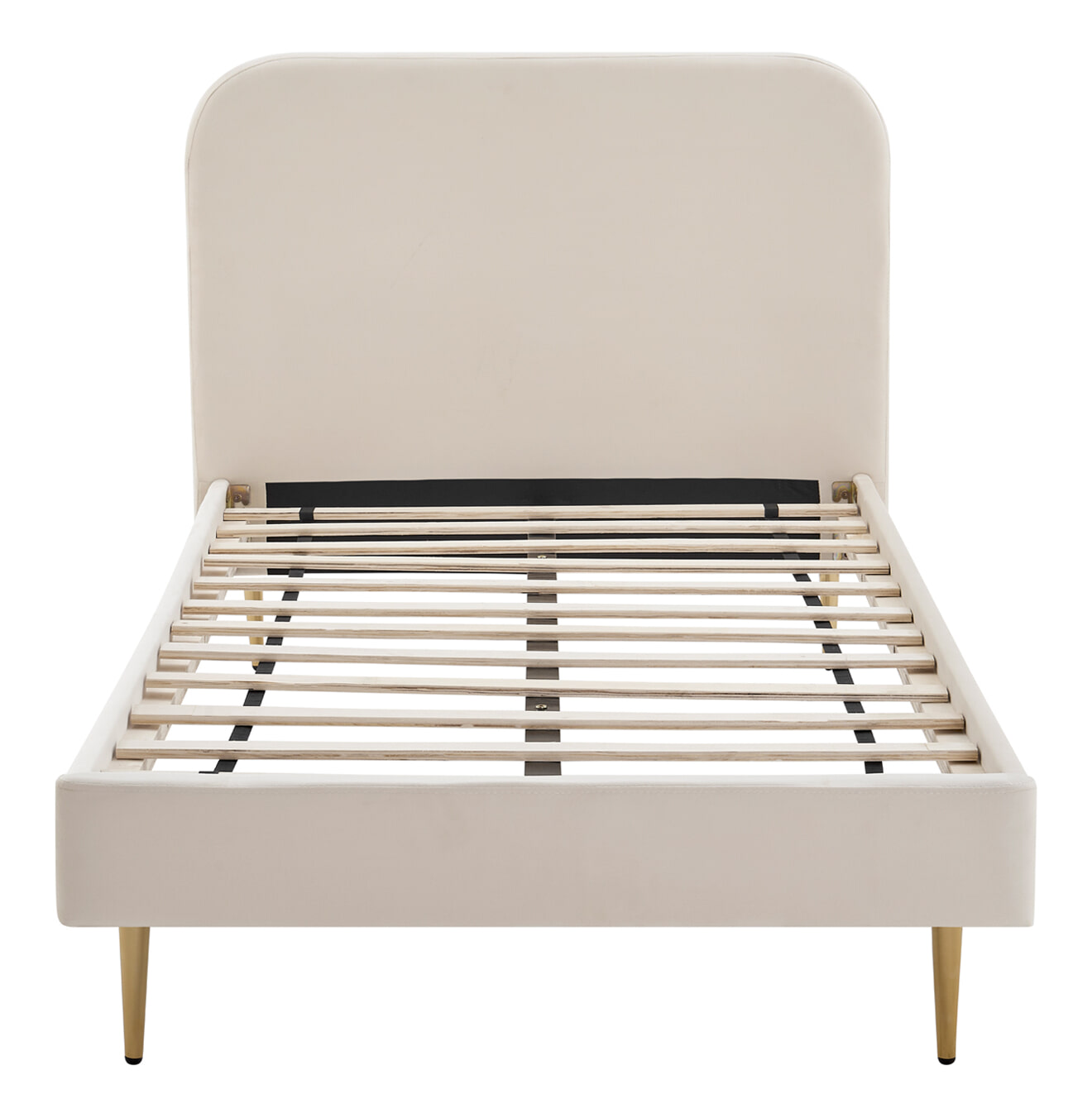 Artistiq Bed 'Federico' Velvet, 90 x 200cm, kleur beige