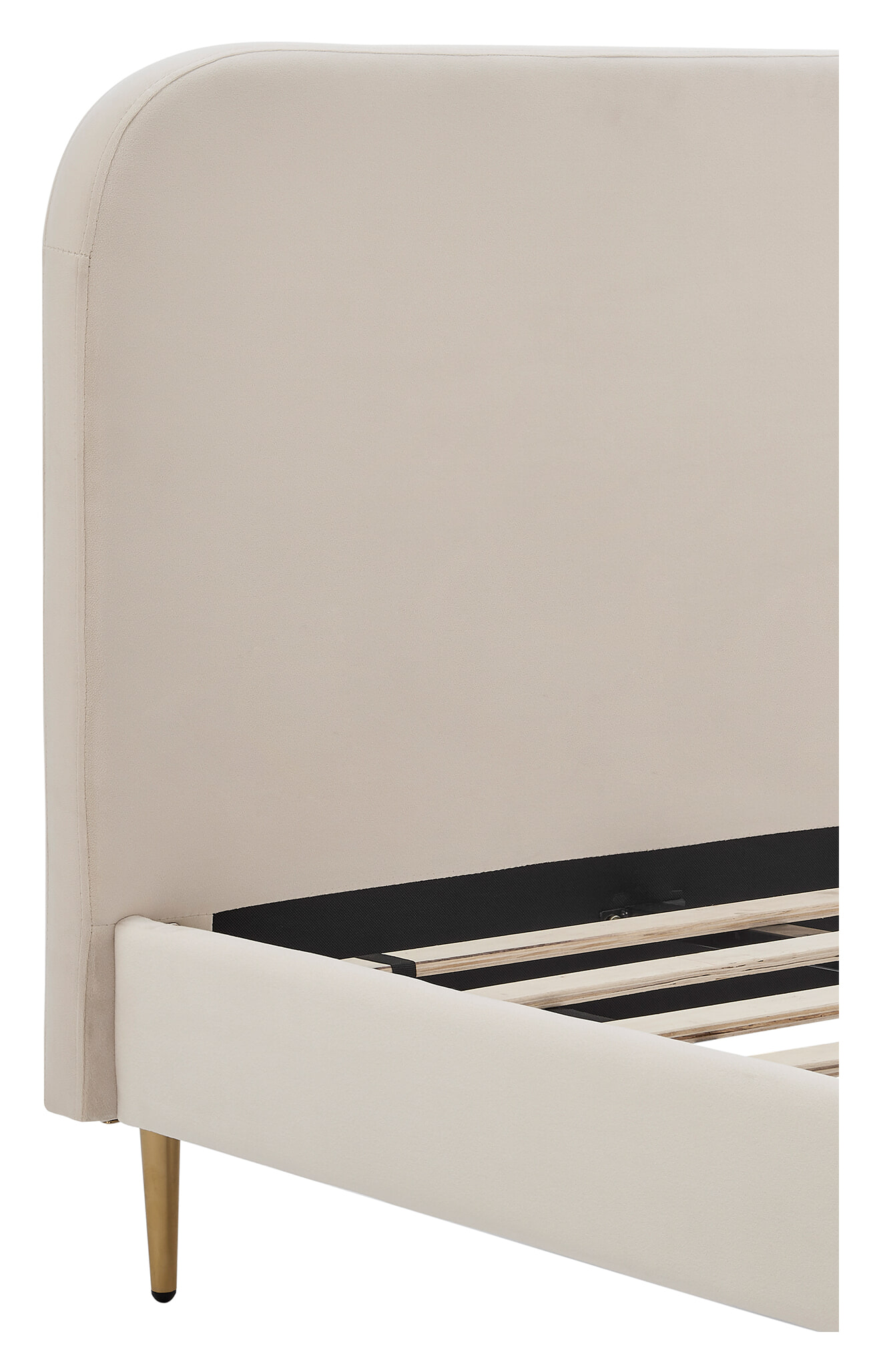 Artistiq Bed 'Federico' Velvet, 90 x 200cm, kleur beige