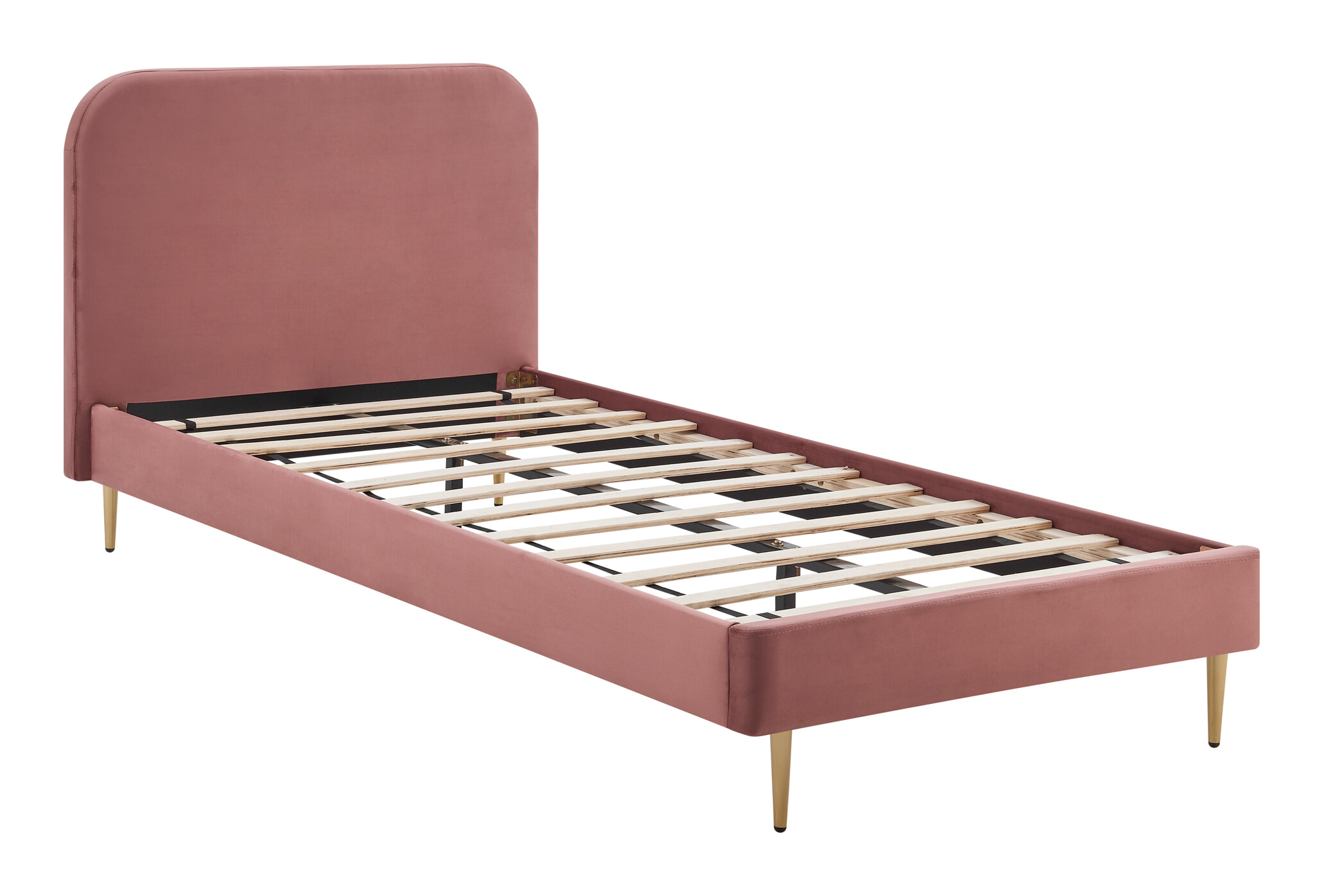 Artistiq Bed 'Federico' Velvet, 90 x 200cm, kleur roze