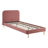 Artistiq Bed 'Federico' Velvet, 90 x 200cm, kleur roze