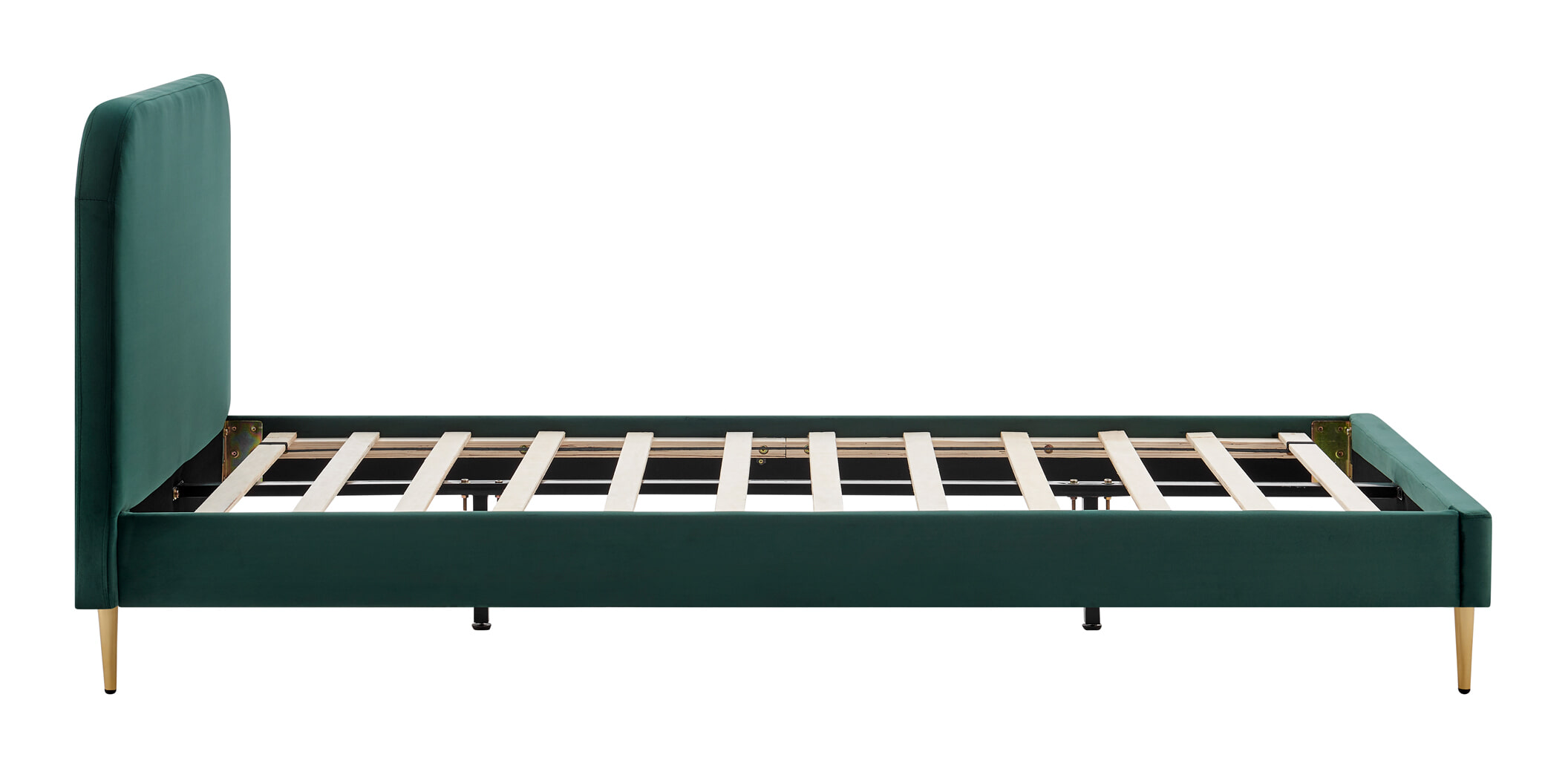 Artistiq Bed 'Federico' Velvet, 90 x 200cm, kleur groen