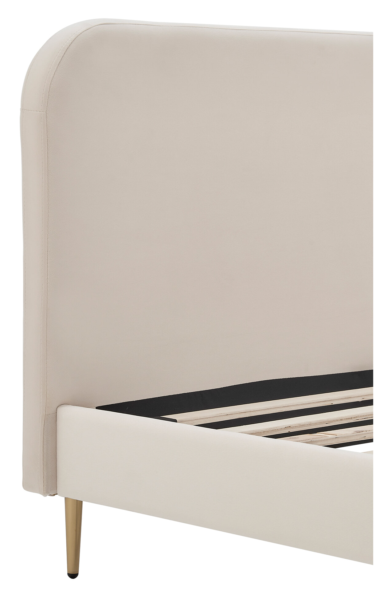 Artistiq Bed 'Federico' Velvet, 140 x 200cm, kleur beige