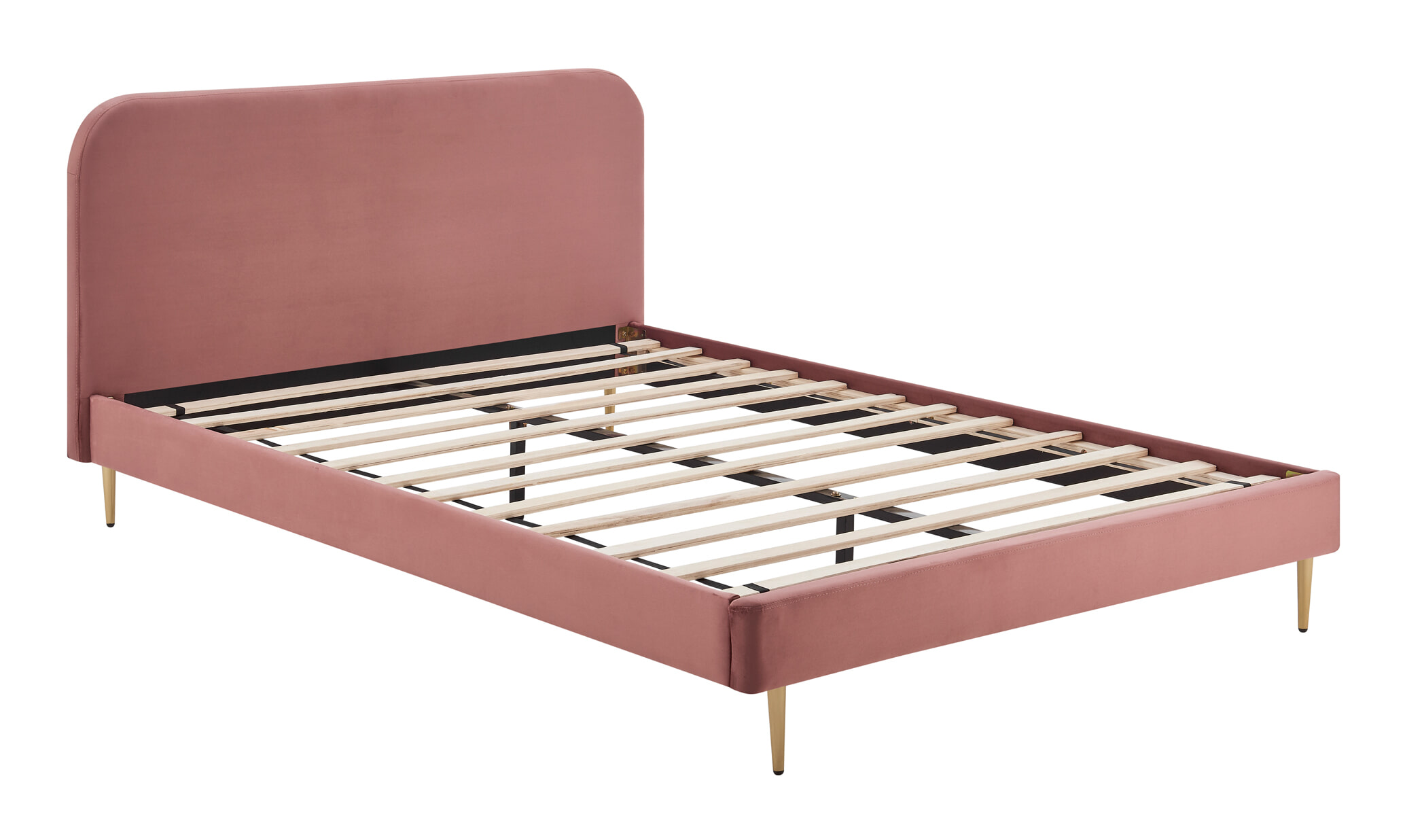 Artistiq Bed 'Federico' Velvet, 140 x 200cm, kleur roze