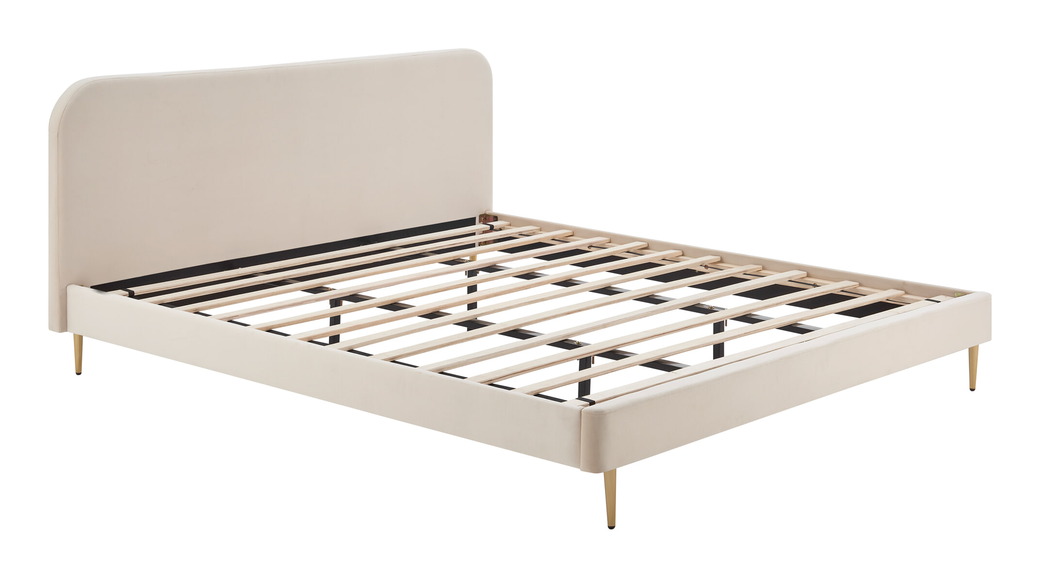 Artistiq Bed 'Federico' Velvet, 180 x 200cm, kleur beige
