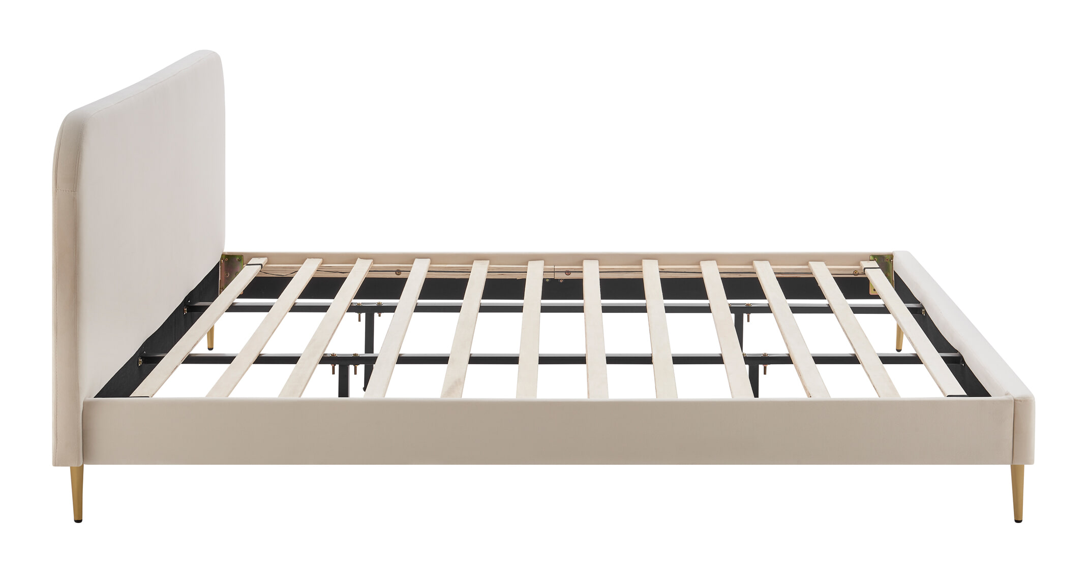 Artistiq Bed 'Federico' Velvet, 180 x 200cm, kleur beige