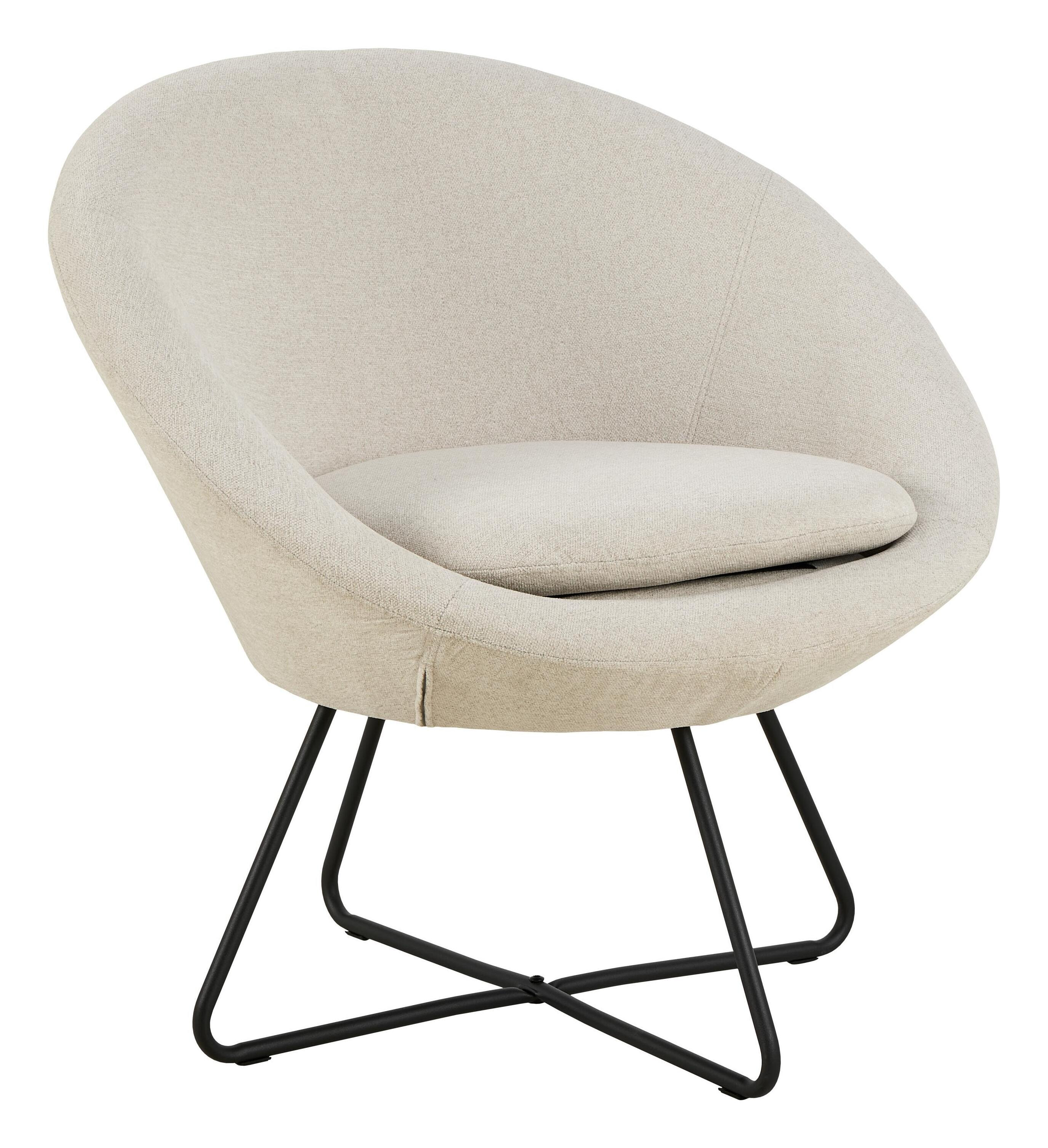 Fauteuil Beige - Stof - 82x71x81 cm - Fauteuil Eva Apia - Giga Living