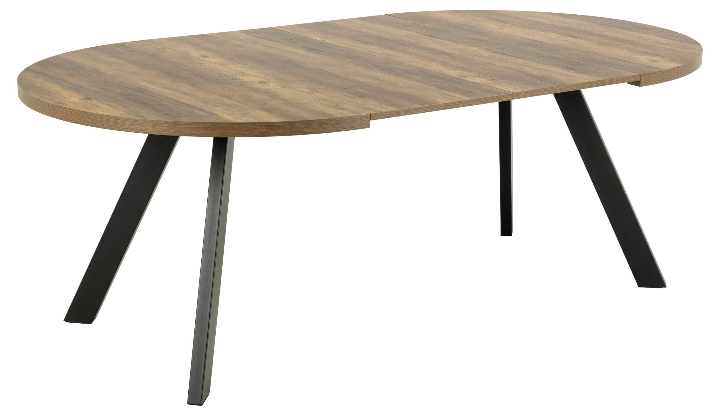 Sohome Uitschuifbare Ronde/Ovale Eettafel 'Lias' Eikenlook, 120-210 x 75cm