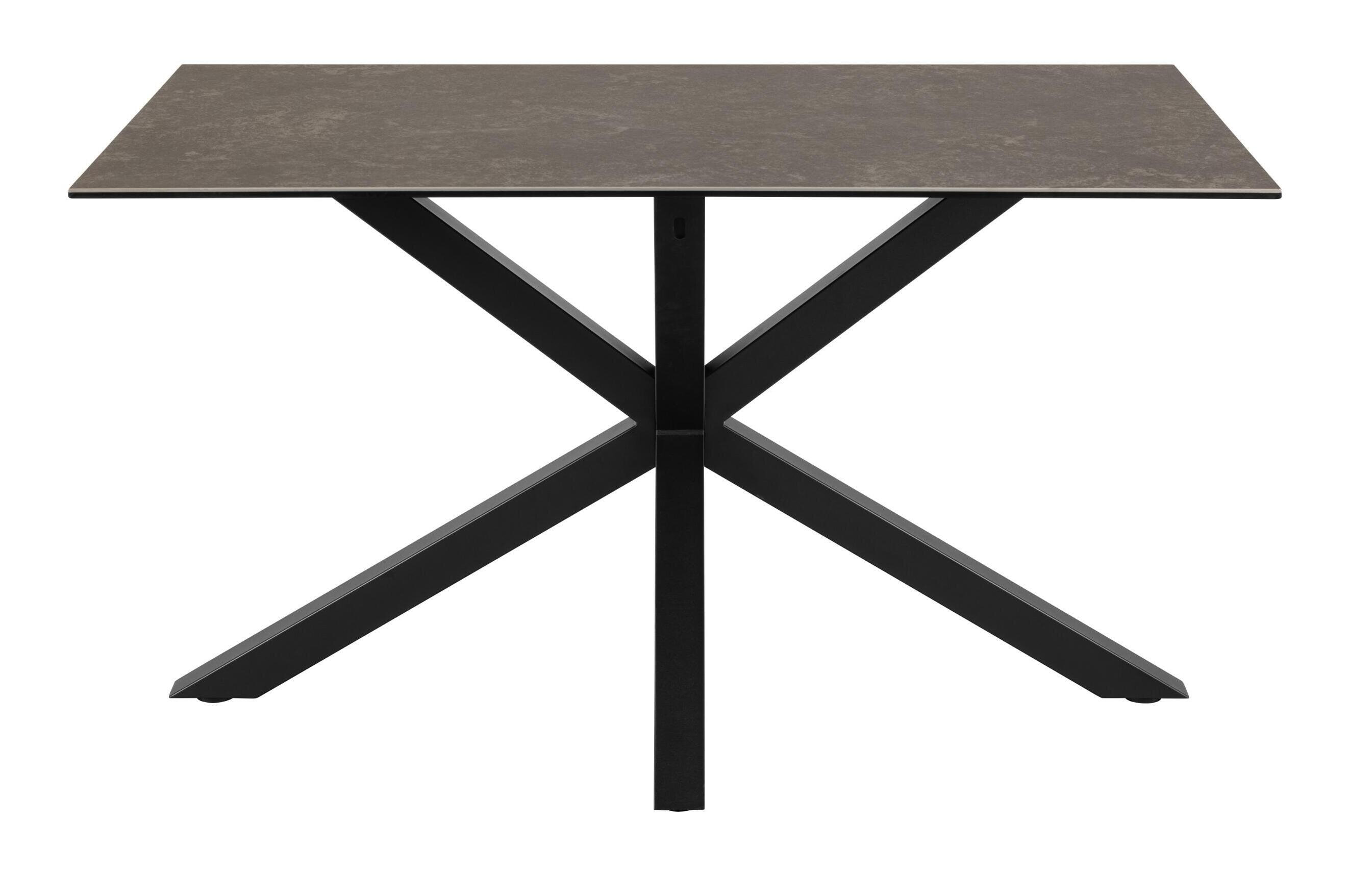 Bendt Eettafel 'Line' Keramiek, 135 x 80cm, kleur Zwart
