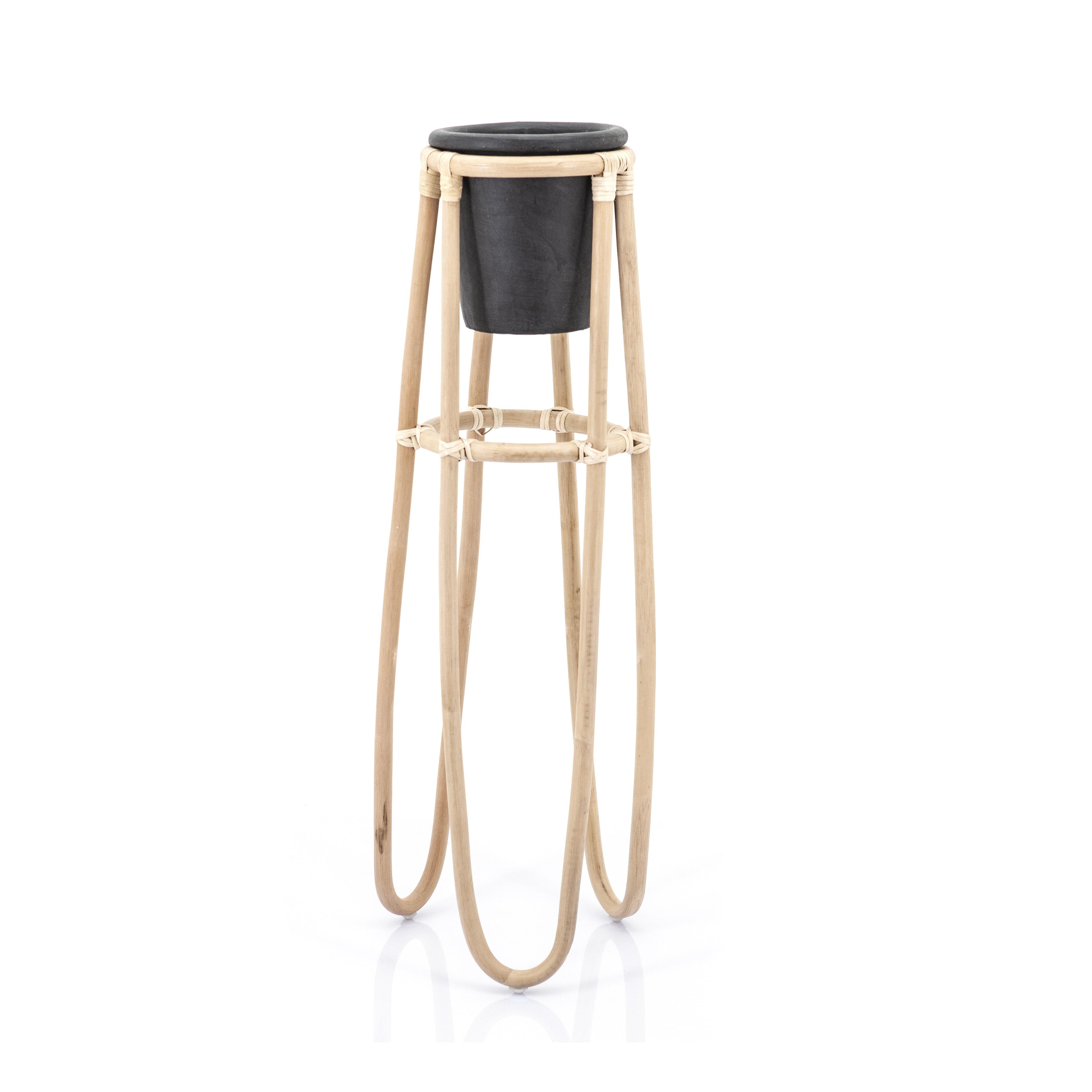 By-Boo Plantenstandaard 'Bali' 83cm, kleur Naturel By-Boo Plantenstandaard 'Bali' 83cm, kleur Naturel