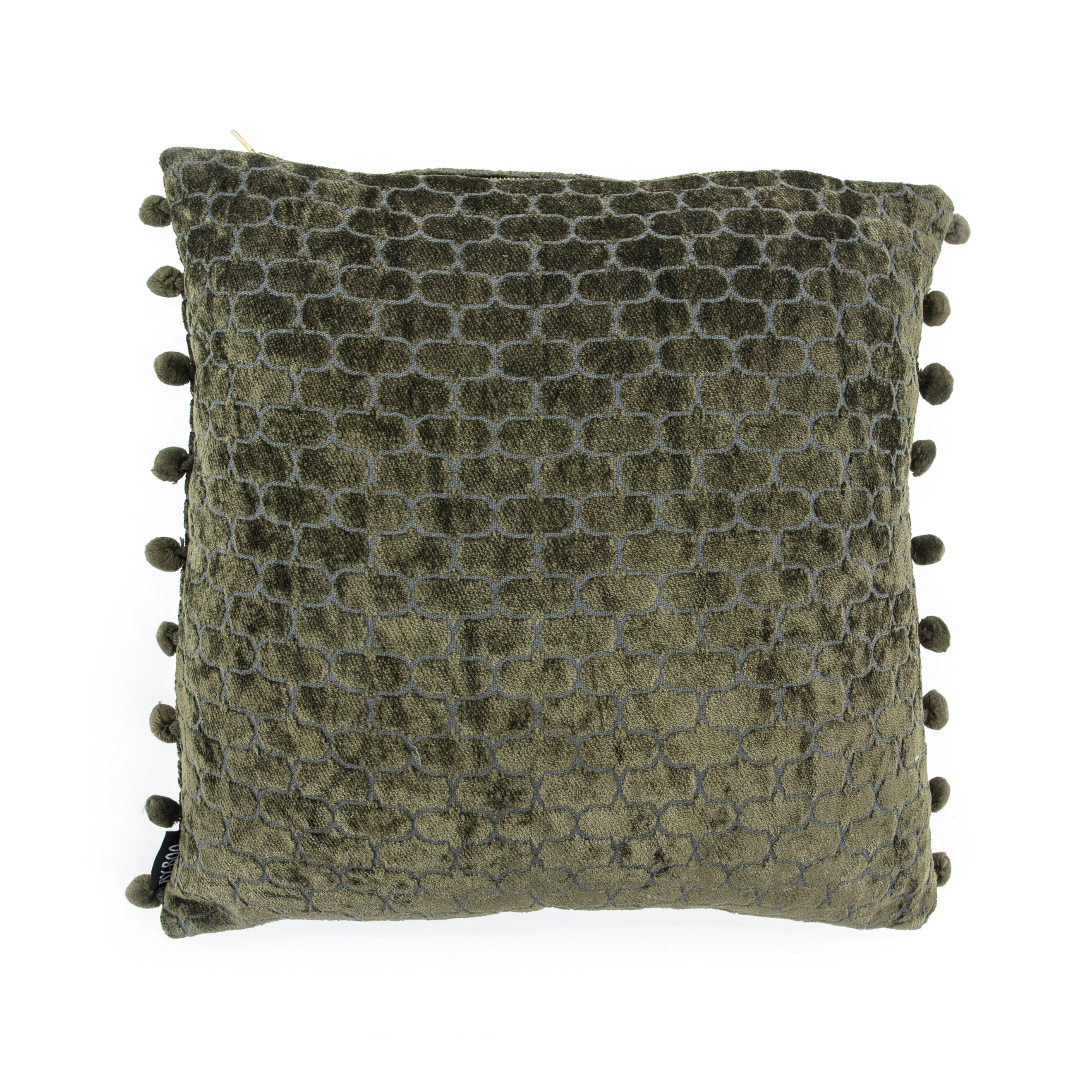 By-Boo Kussen 'Mercy' 45 x 45cm, kleur Groen By-Boo Kussen 'Mercy' 45 x 45cm, kleur Groen