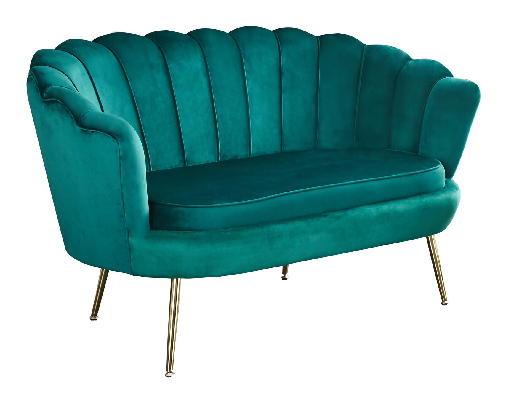 Artistiq Bank 'Libby', Velvet, 136cm, kleur Groen