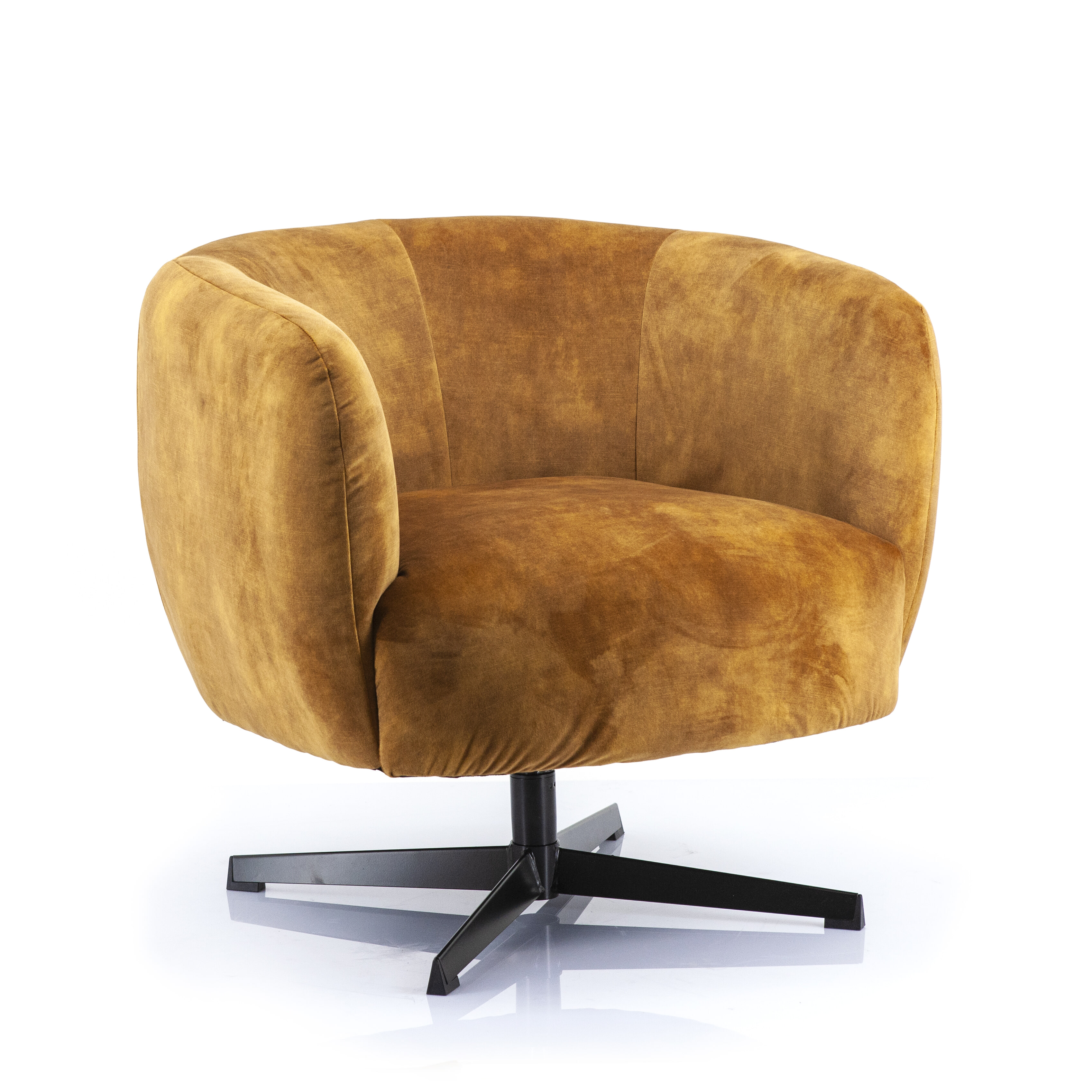 Sohome Fauteuil 'Randall' Velvet, kleur Oker Sohome Fauteuil 'Randall' Velvet, kleur Oker