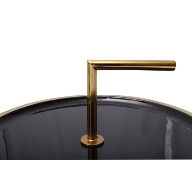 Kayoom Bijzettafel 'Art Deco 545' kleur Zwart / Goud