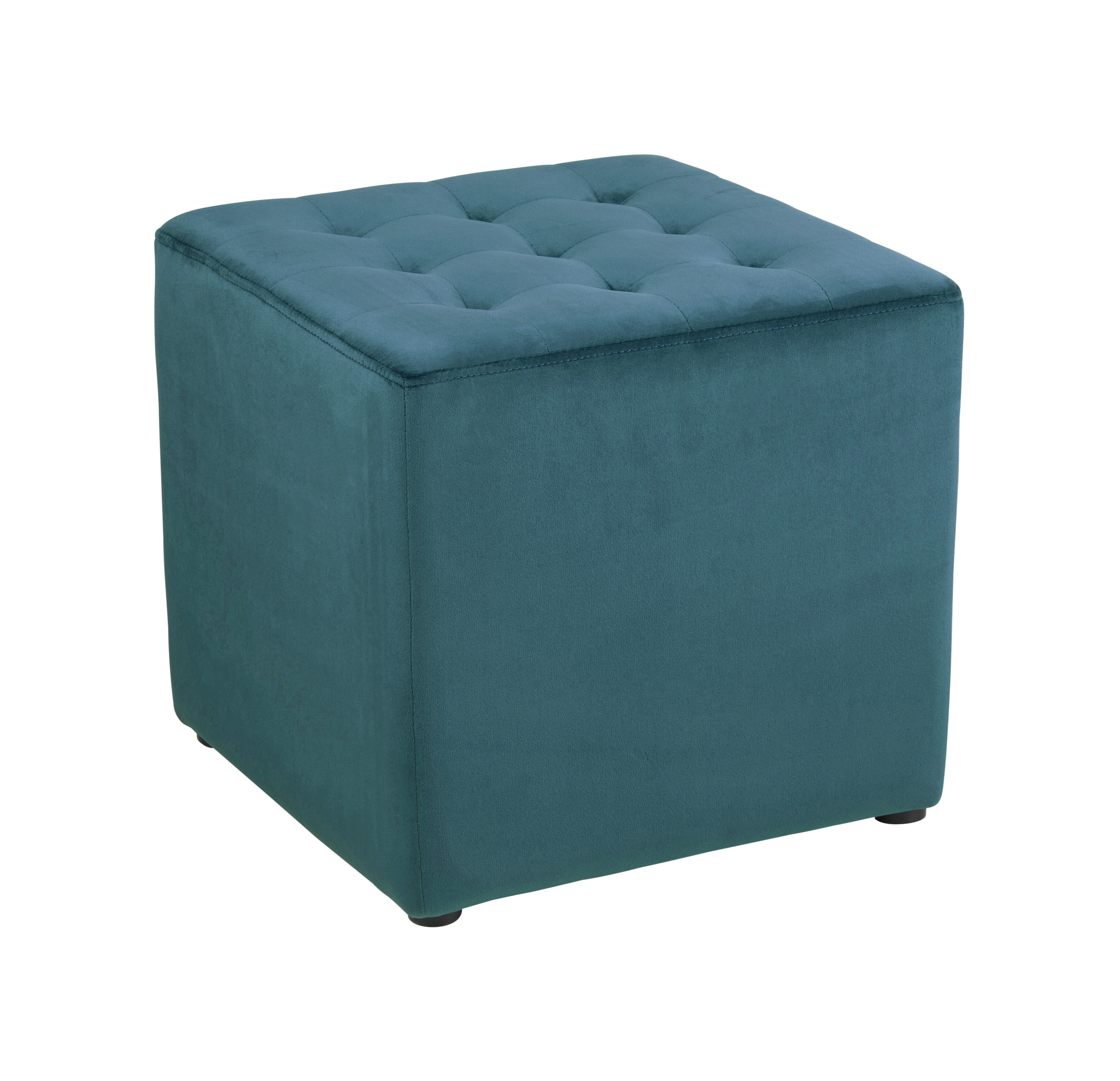 Bendt Hocker 'Meja' Velvet, kleur Bottle Green Bendt Hocker 'Meja' Velvet, kleur Bottle Green