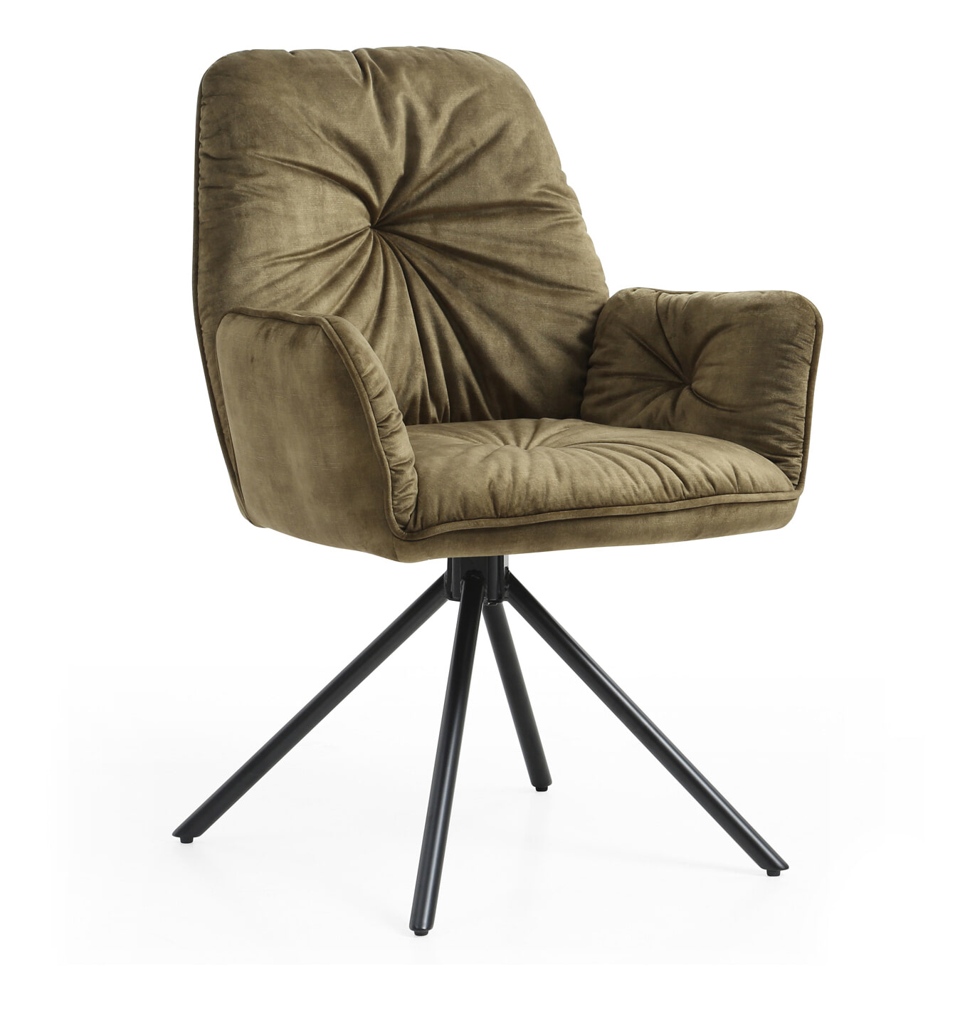 Artistiq Eetkamerstoel 'Gadi' Velvet, kleur Groen