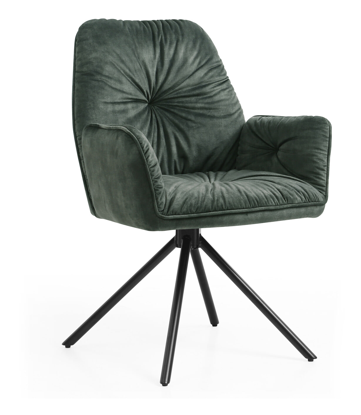 Artistiq Eetkamerstoel 'Gadi' Velvet, kleur donkergroen