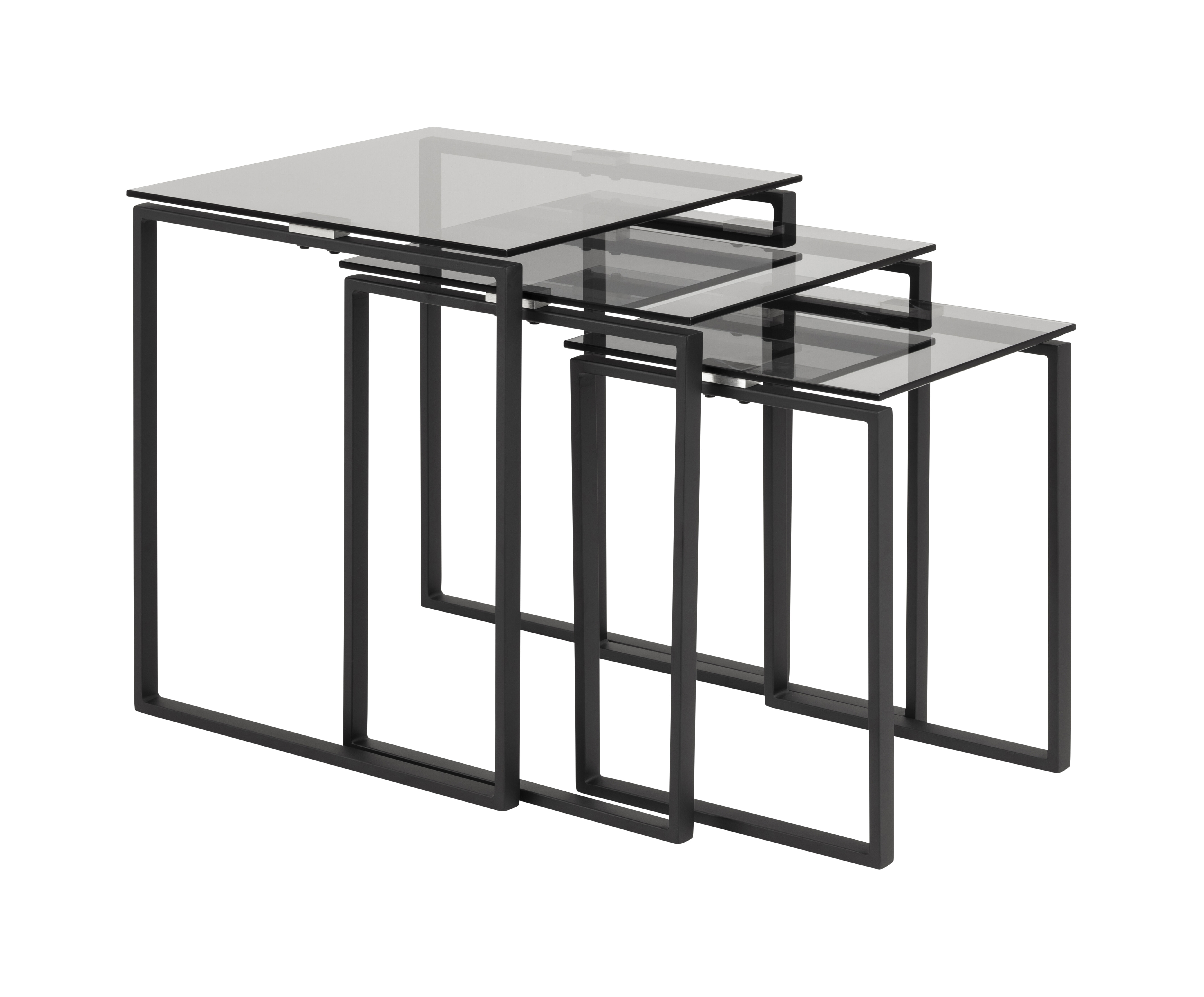 Bendt Bijzettafel 'Lone', Set van 3 stuks, kleur Smoke