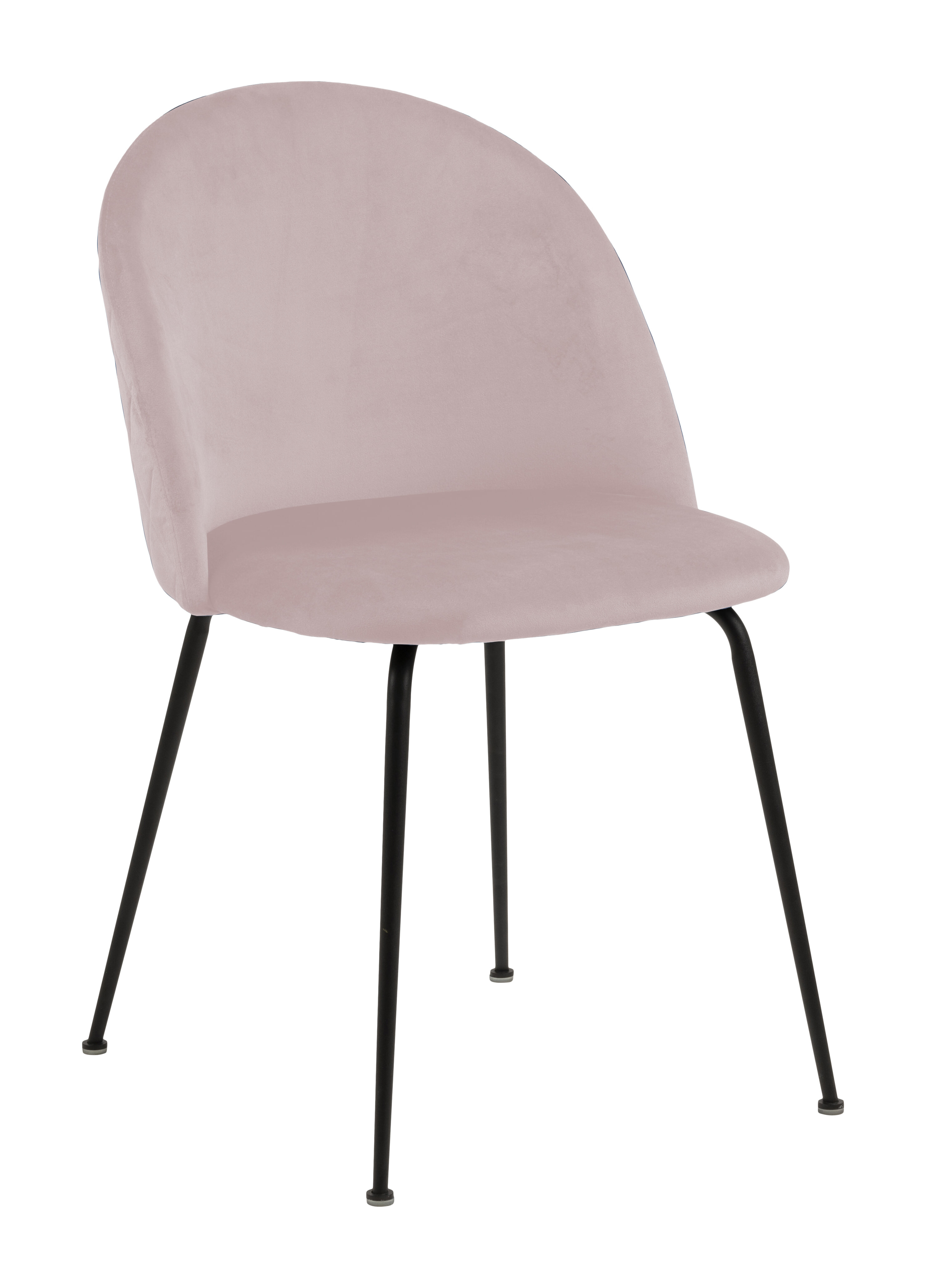 Bendt Eetkamerstoel 'May' Velvet, kleur Lichtroze Bendt Eetkamerstoel 'May' Velvet, kleur Lichtroze