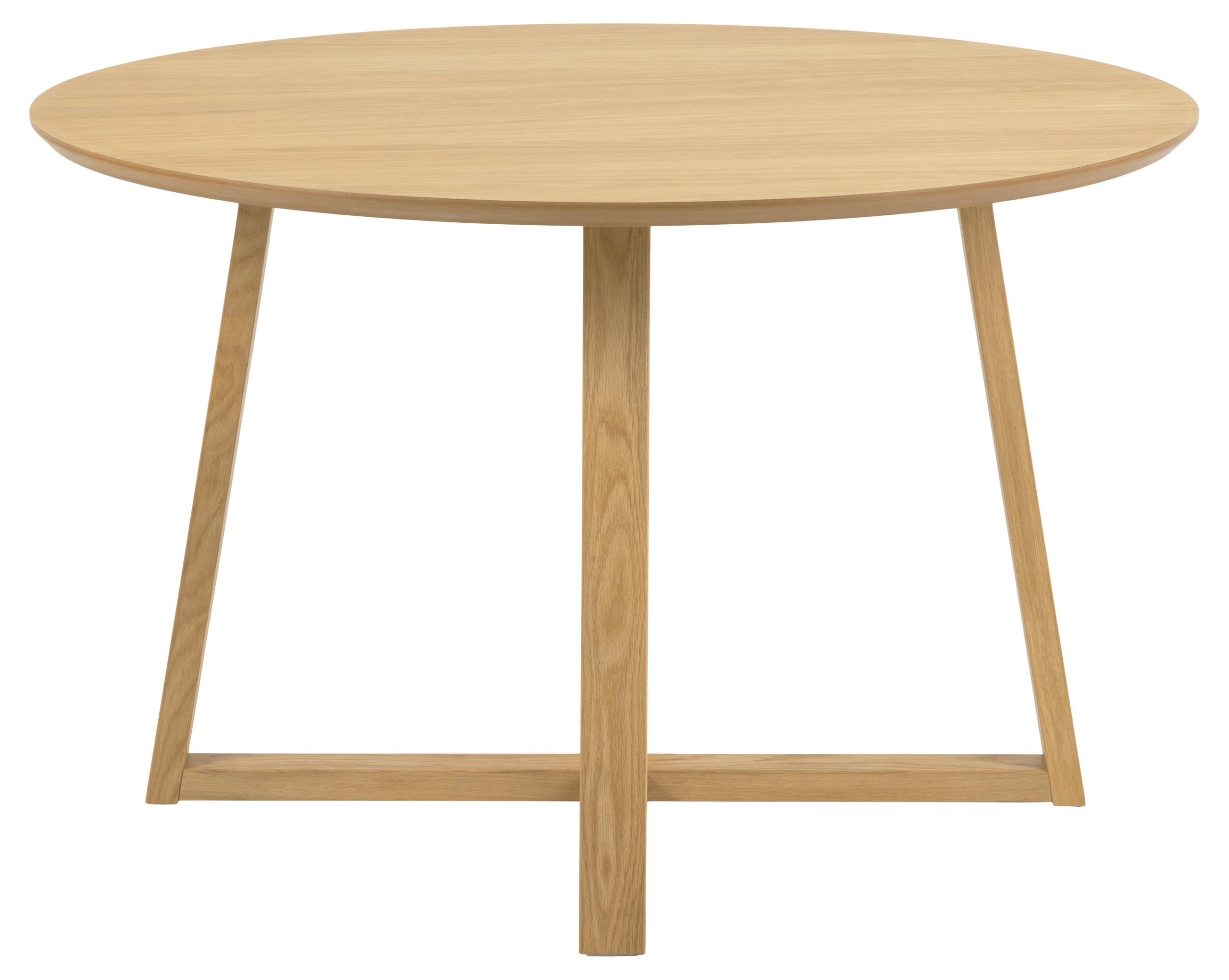 Bendt Ronde Eettafel 'Lila' Eiken, 120cm, kleur Naturel