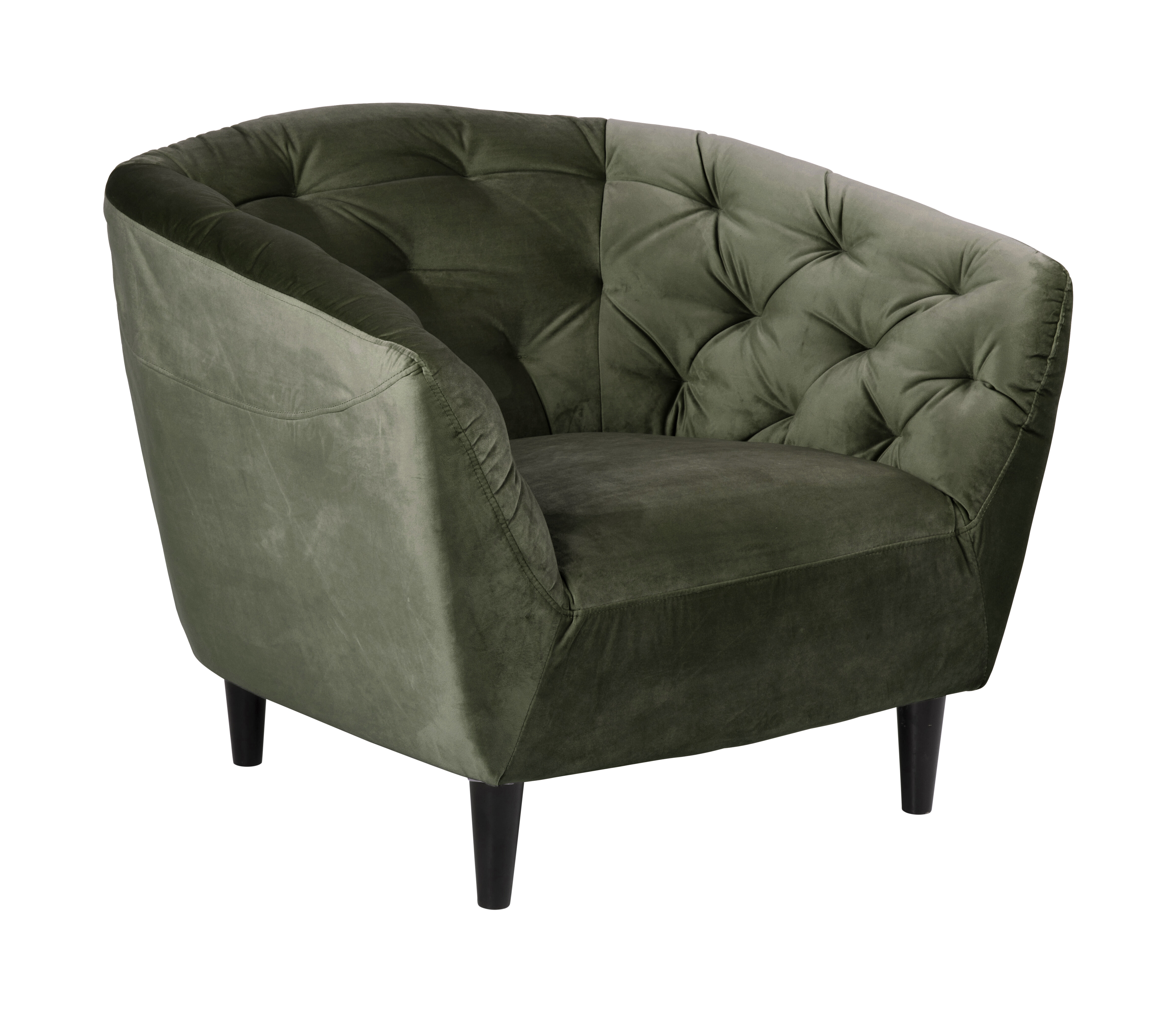 Sohome Fauteuil 'Ltoya' Velvet, kleur Forest Green