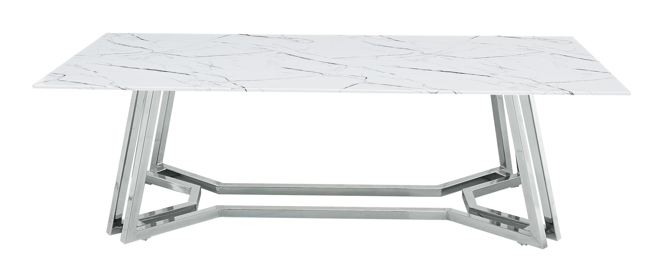 Artistiq Salontafel 'Facundo' Marmerlook, 110 x 60cm, kleur Wit
