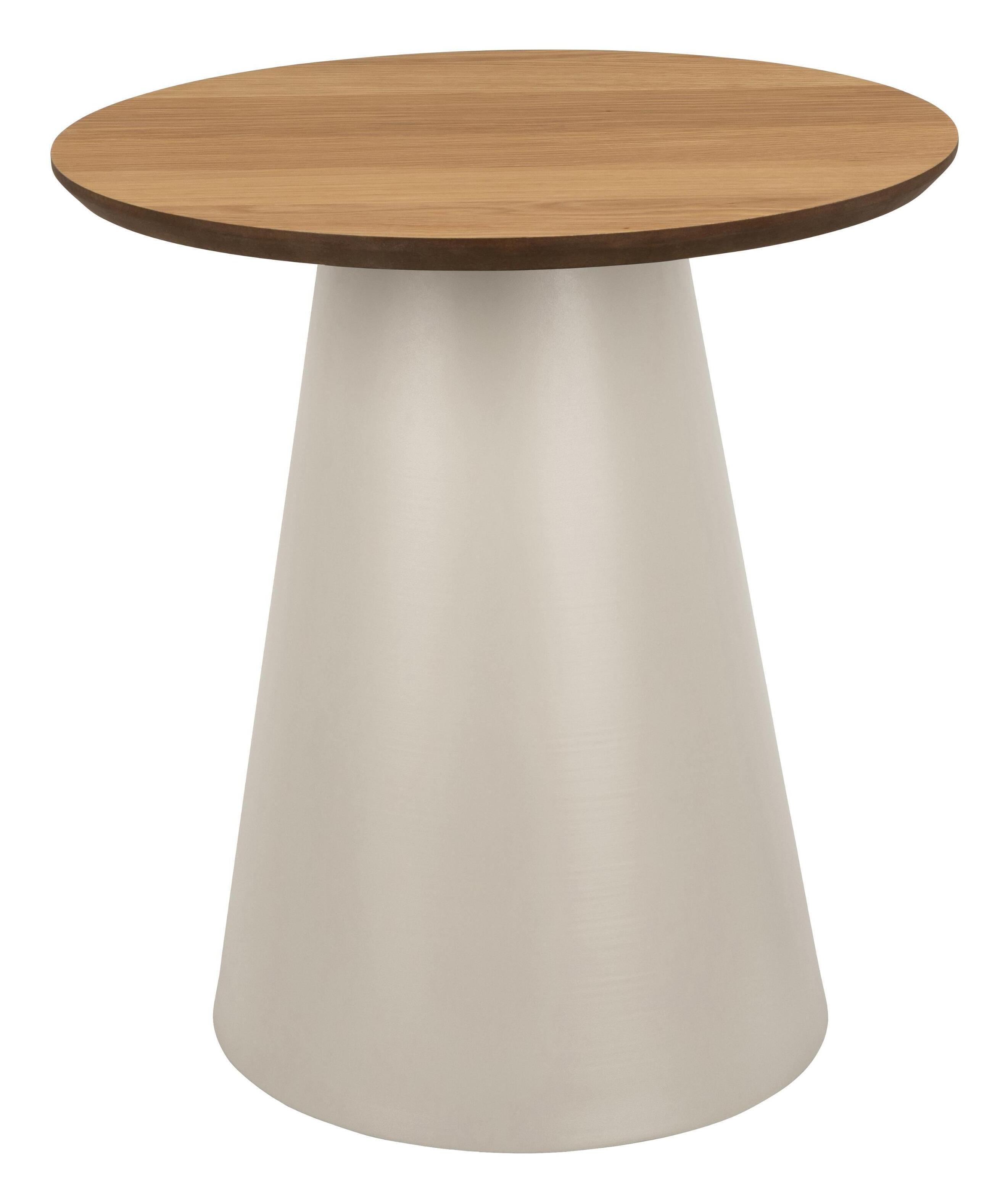 Bendt Ronde Bijzettafel 'Anemone' Eiken, 45cm, kleur Grijs