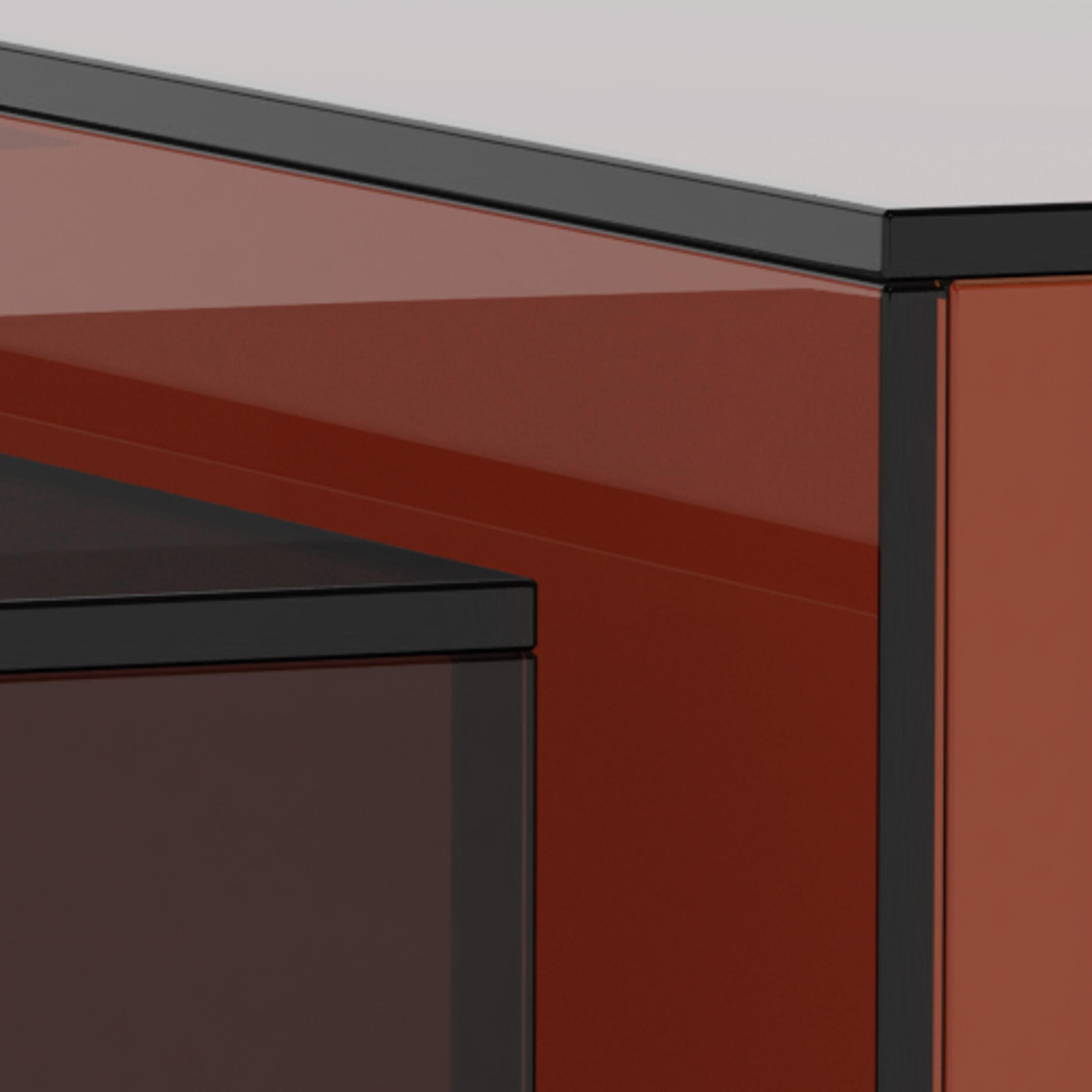 Bendt Salontafel 'Flavian' Glas, Set van 2 stuks, kleur Bruin