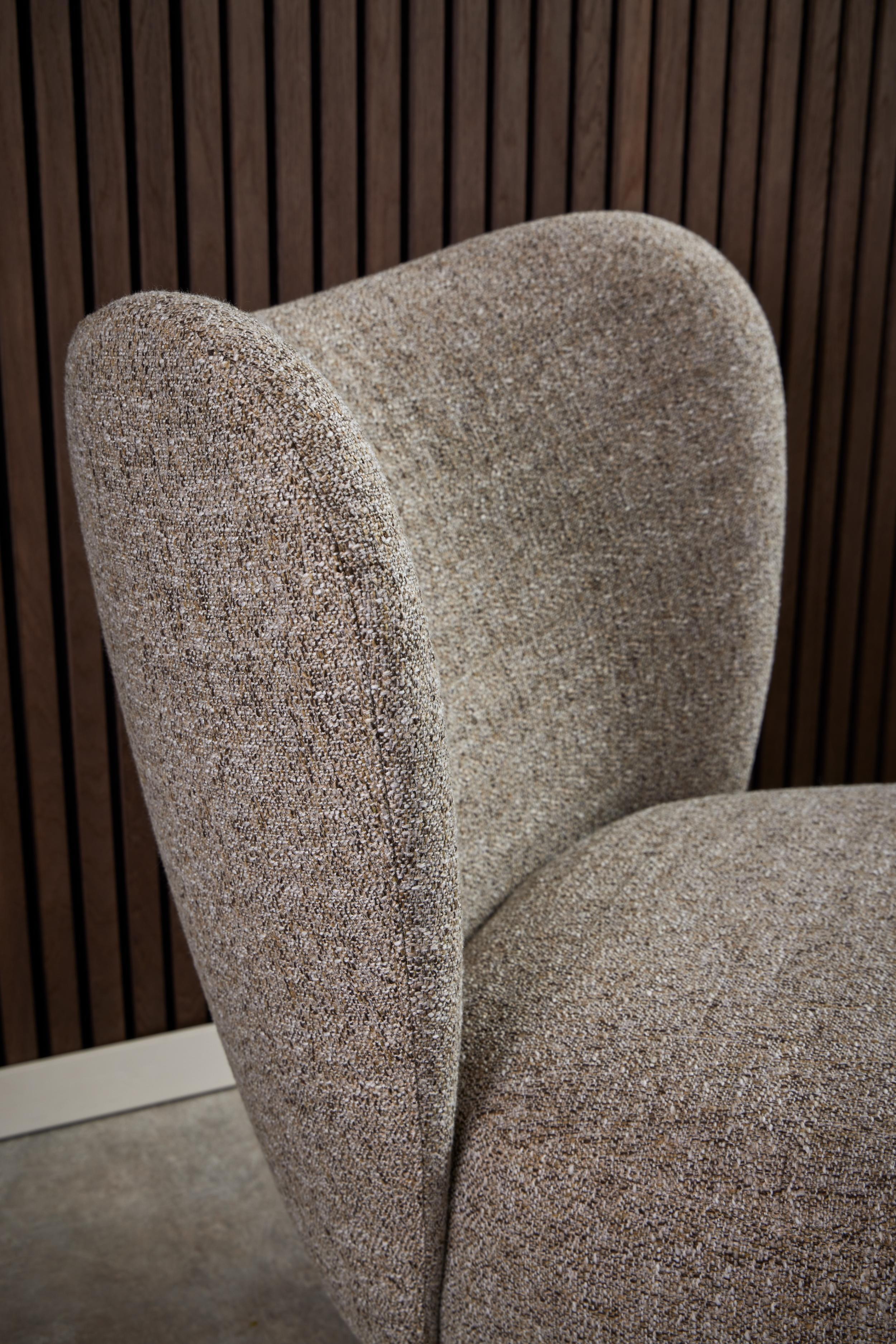 Bendt Fauteuil 'Napolean' Bouclé, kleur Mokka