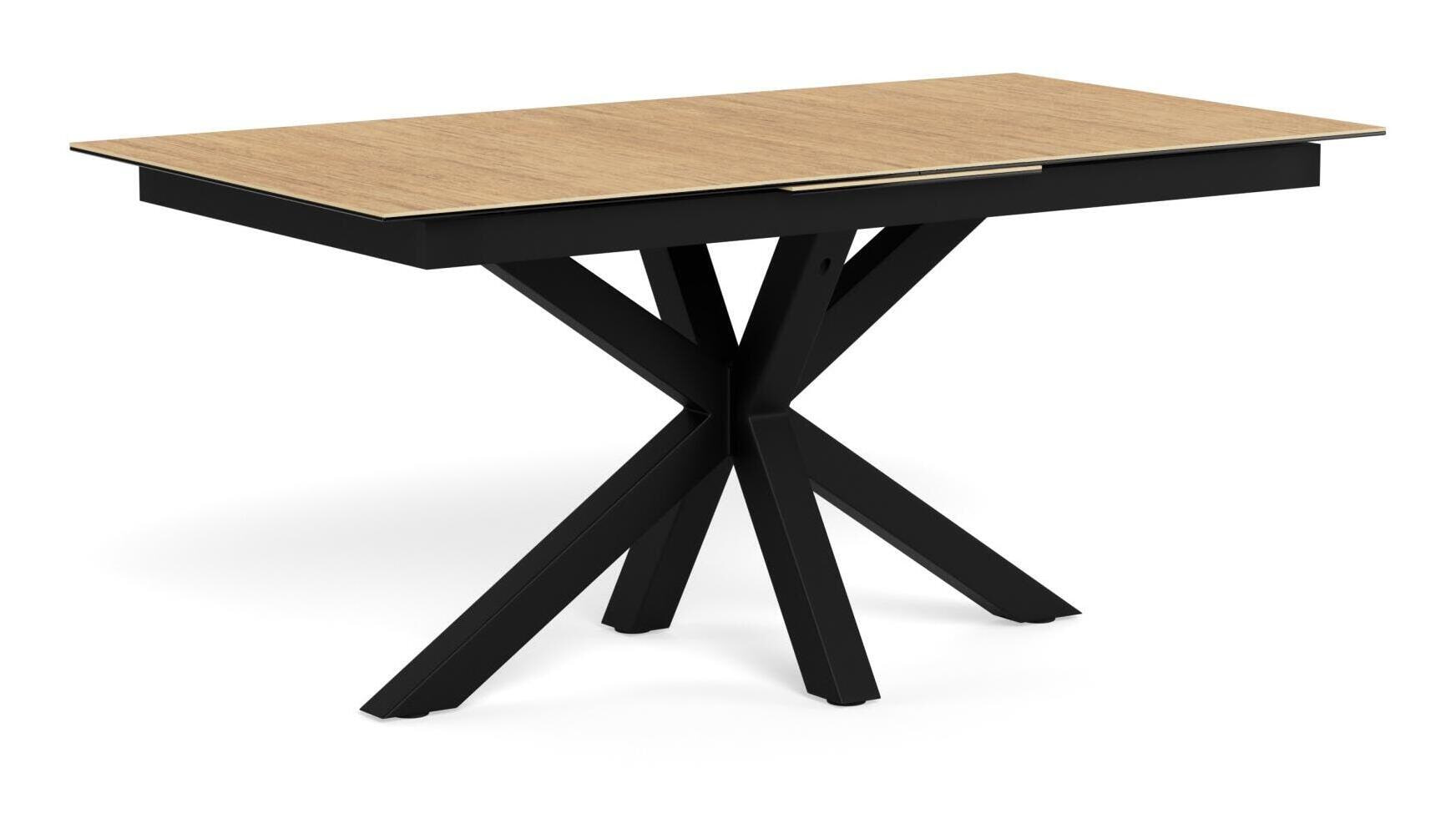 Bendt Uitschuifbare Eettafel Line Keramiek in eikenlook, 168/210 x 90cm - Naturel