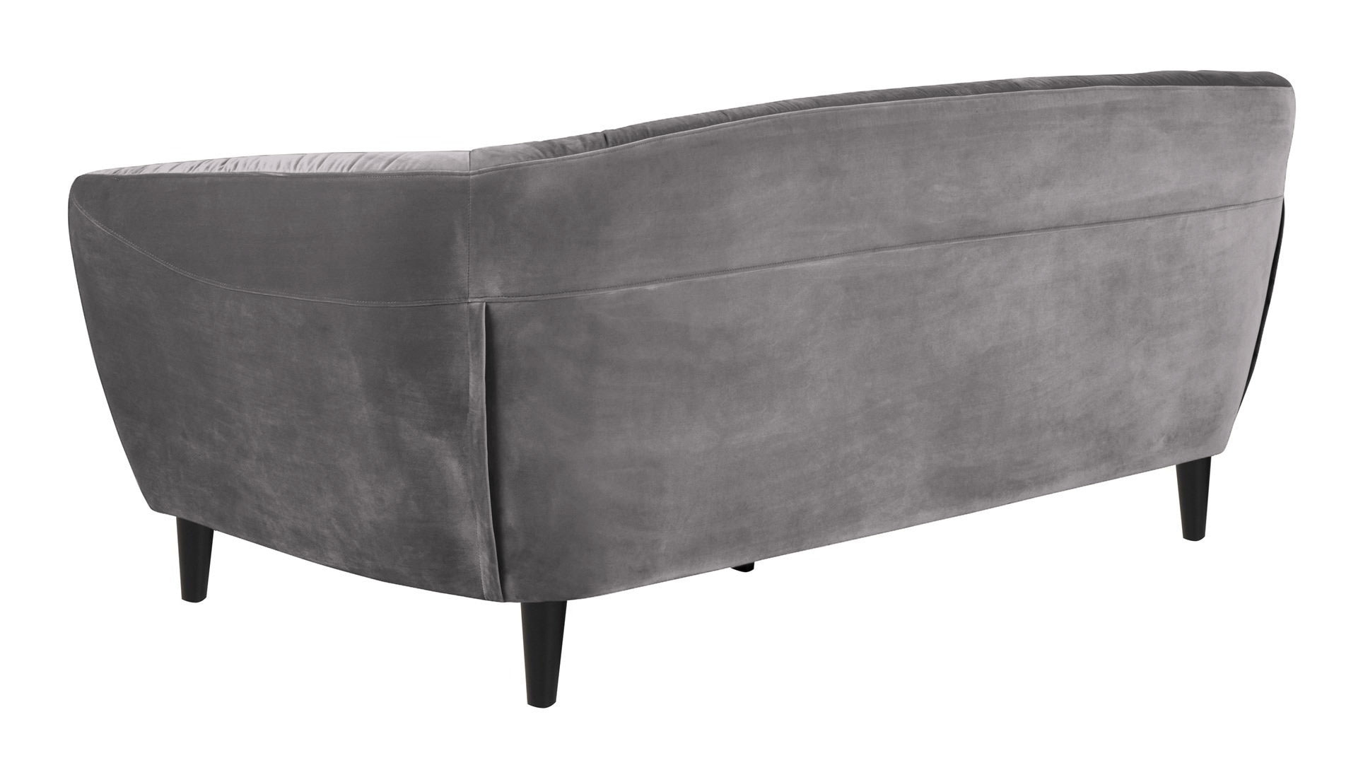 Bendt Bank 'Loes' 3-zits, Velvet, kleur donkergrijs