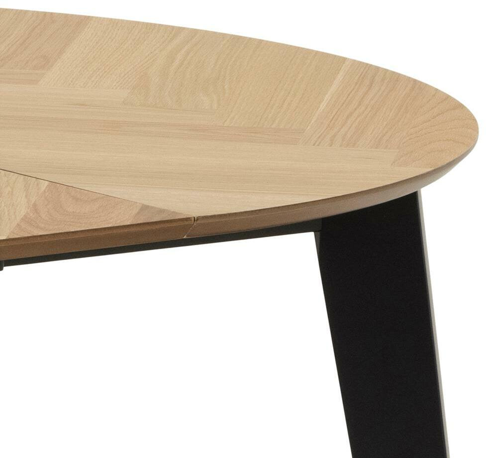Bendt Uitschuifbare Ronde Eettafel 'Maso' Eiken visgraat, 120 x 120 - 198cm