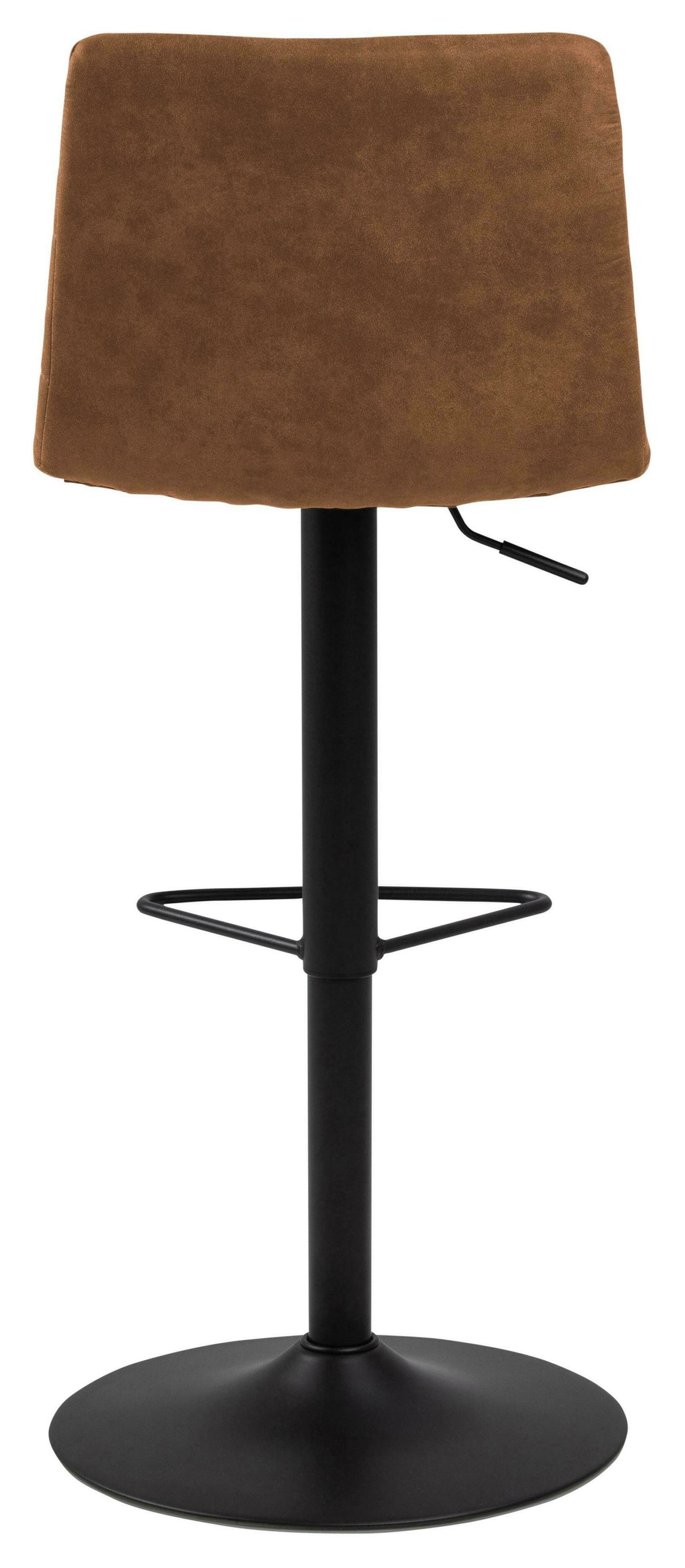 Bendt Draaibare Barkruk 'Yordy' PU, kleur Cognac (zithoogte 60.5-82cm)