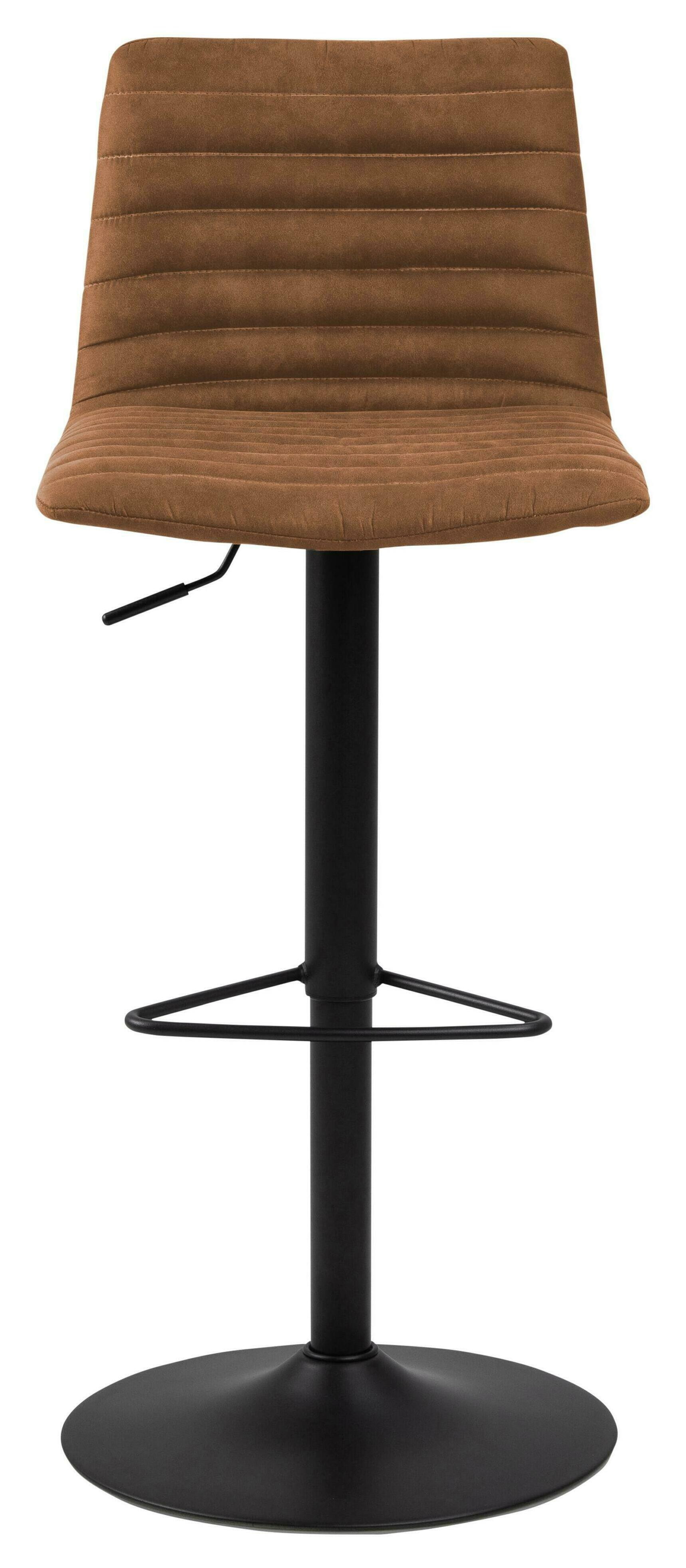 Bendt Draaibare Barkruk 'Yordy' PU, kleur Cognac (zithoogte 60.5-82cm)