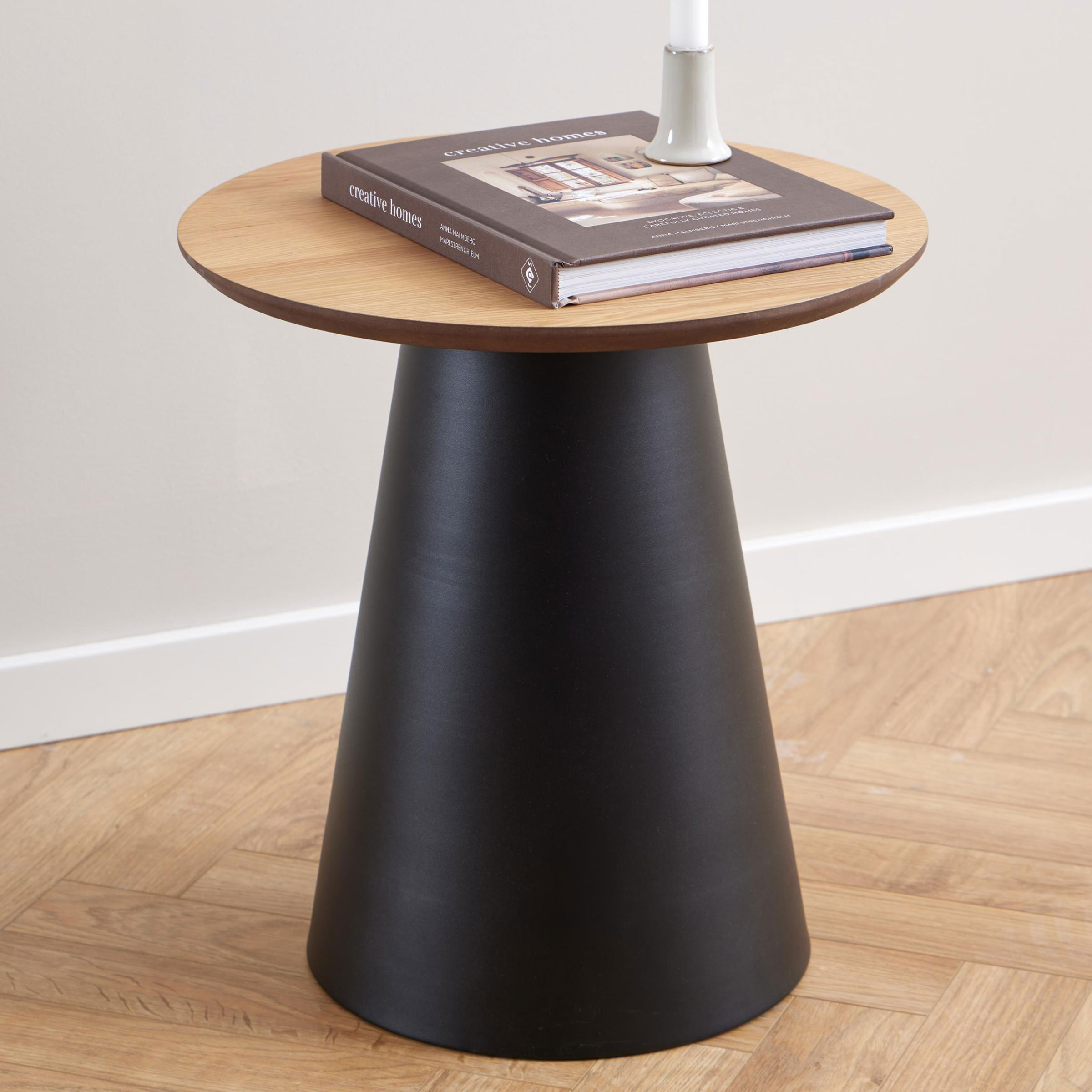 Bendt Ronde Bijzettafel 'Anemone' Eiken, 45cm