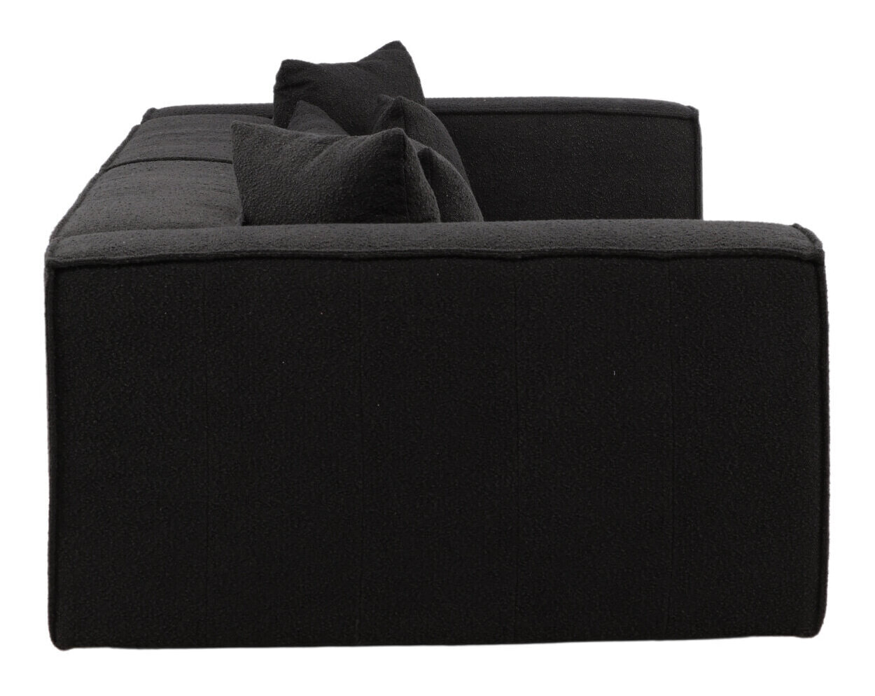 Nohr 3-zits Bank 'Yulonda' Bouclé, kleur Zwart