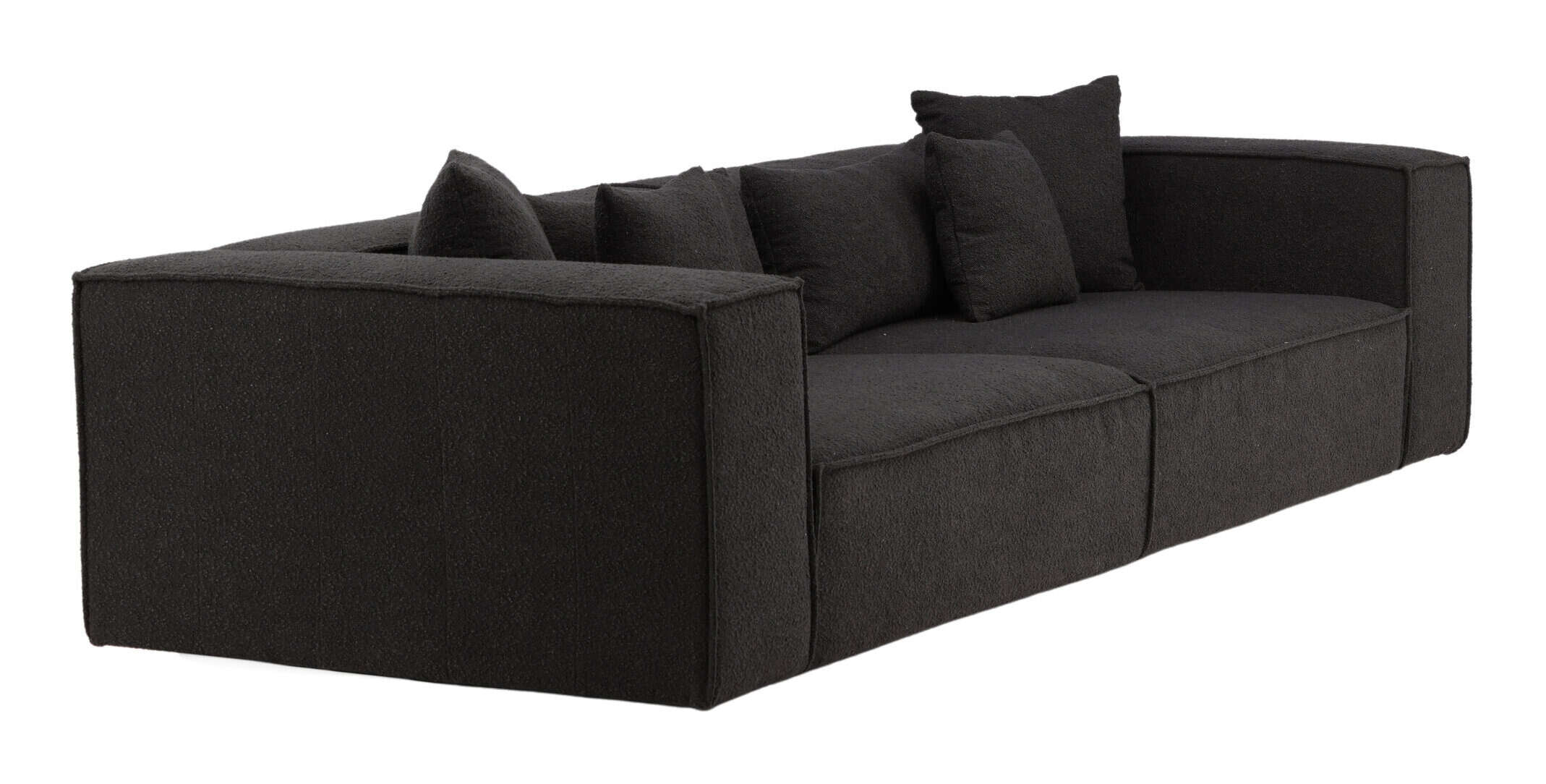 Nohr 3-zits Bank 'Yulonda' Bouclé, kleur Zwart