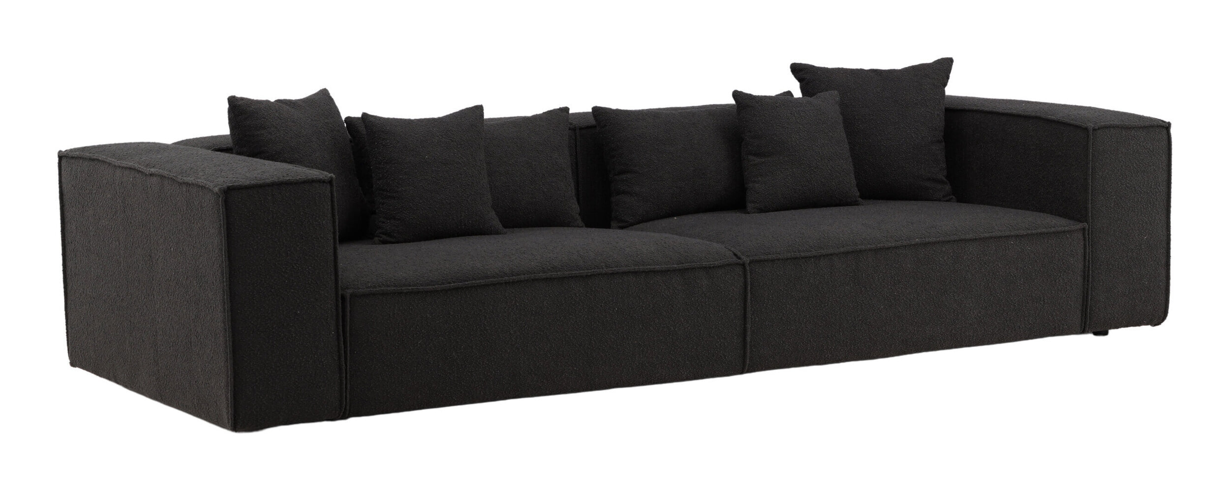 Nohr 3-zits Bank 'Yulonda' Bouclé, kleur Zwart