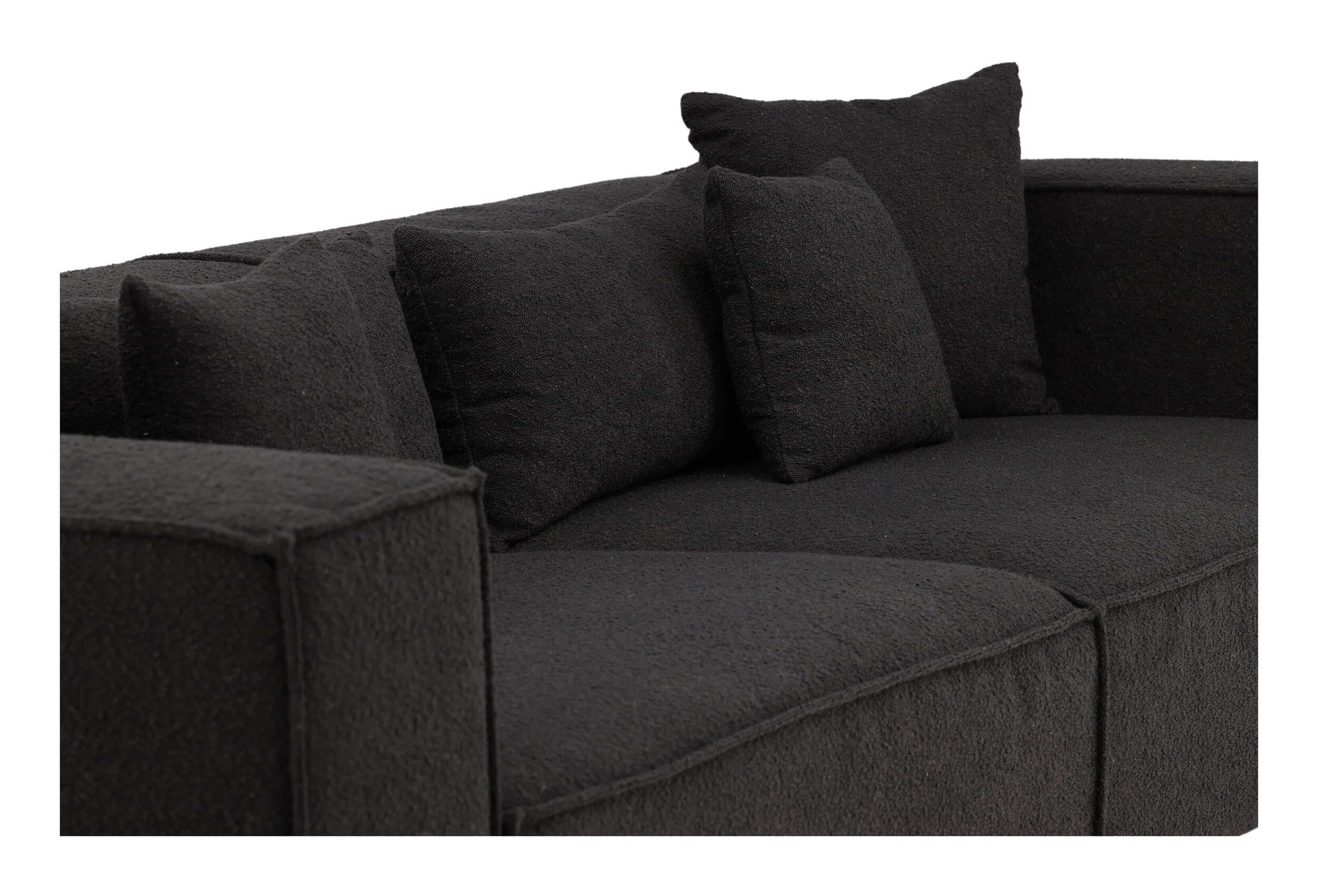 Nohr 3-zits Bank 'Yulonda' Bouclé, kleur Zwart