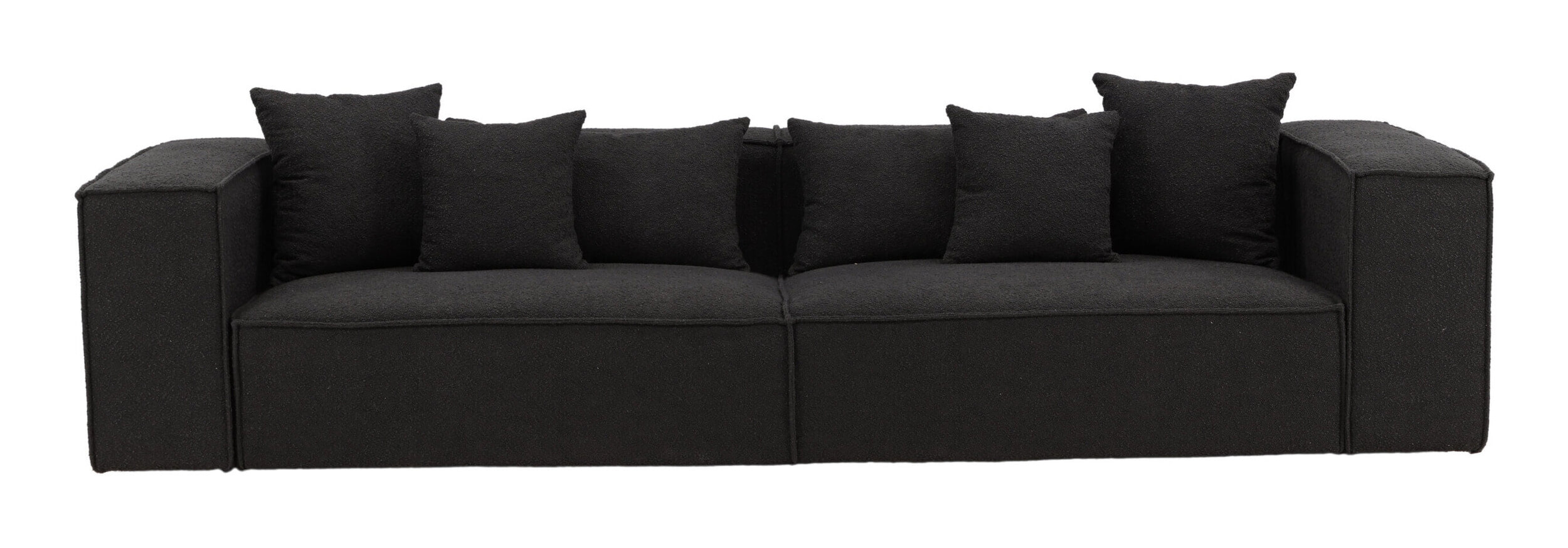 Nohr 3-zits Bank 'Yulonda' Bouclé, kleur Zwart