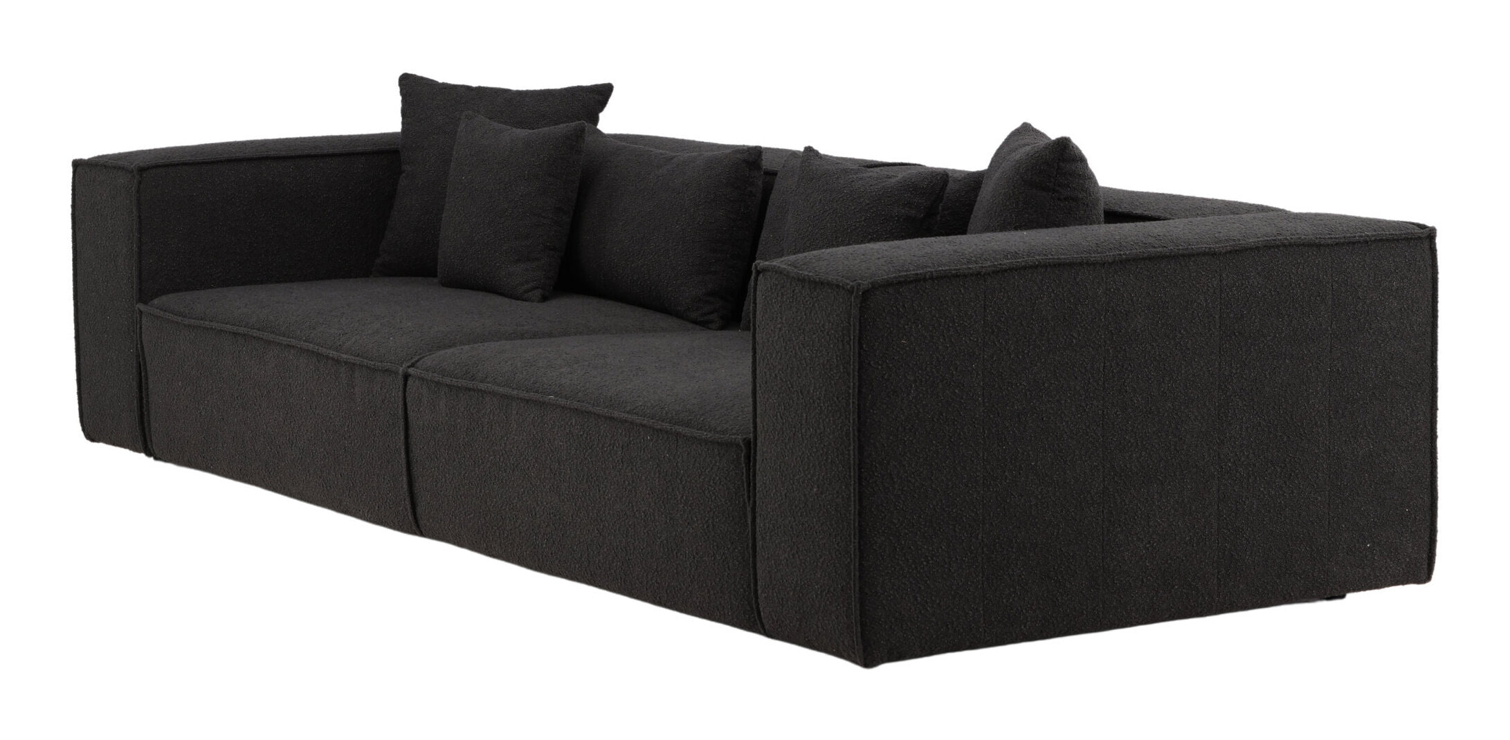 Nohr 3-zits Bank 'Yulonda' Bouclé, kleur Zwart