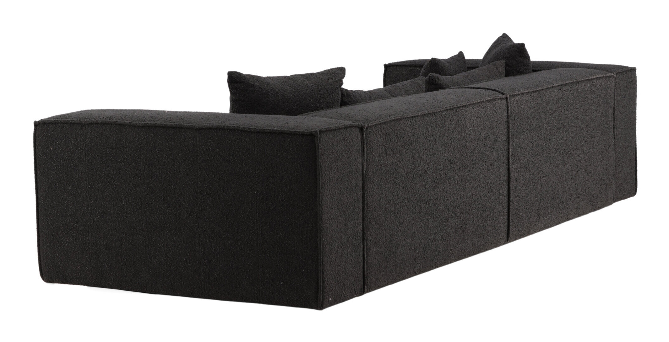 Nohr 3-zits Bank 'Yulonda' Bouclé, kleur Zwart