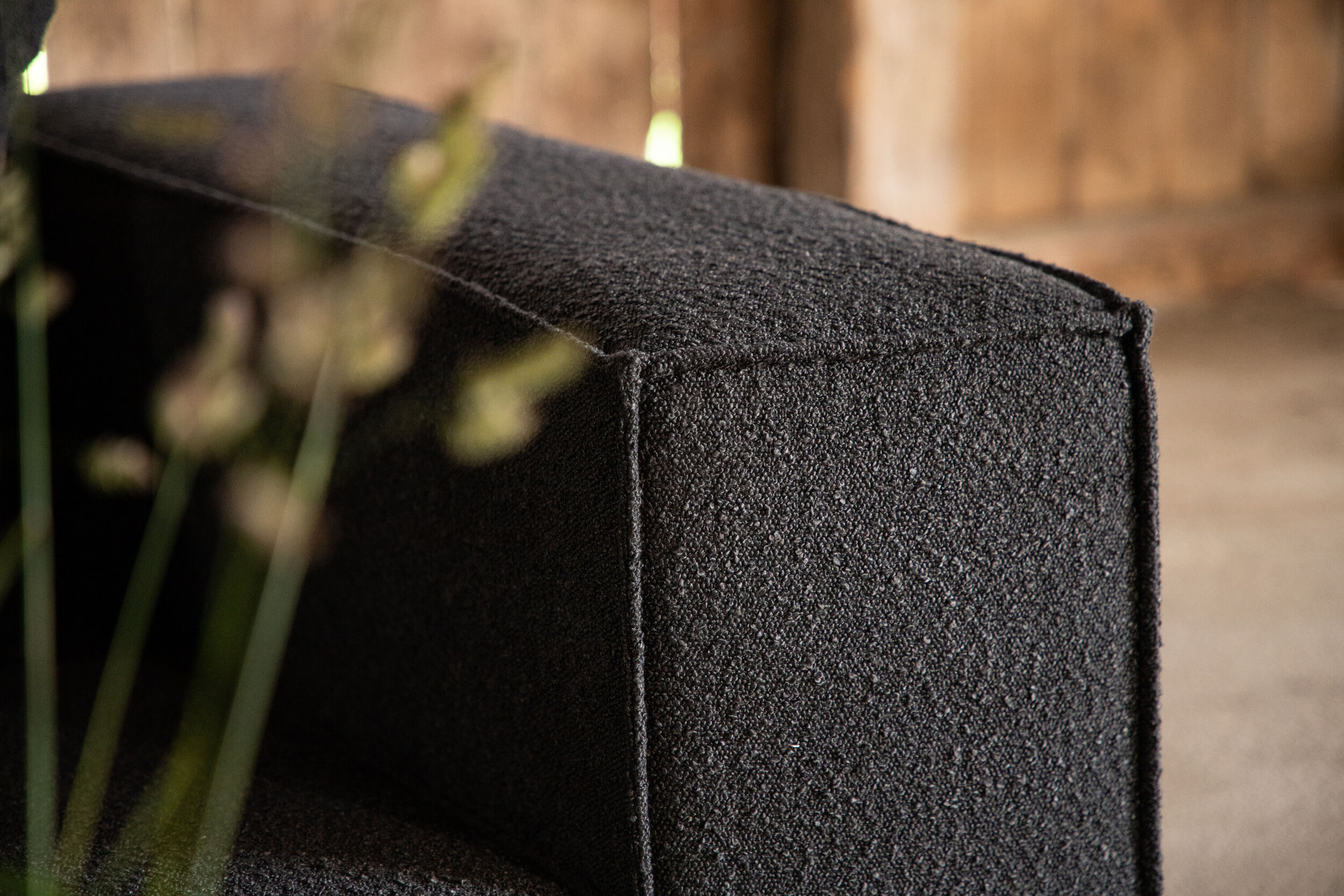 Nohr 3-zits Bank 'Yulonda' Bouclé, kleur Zwart