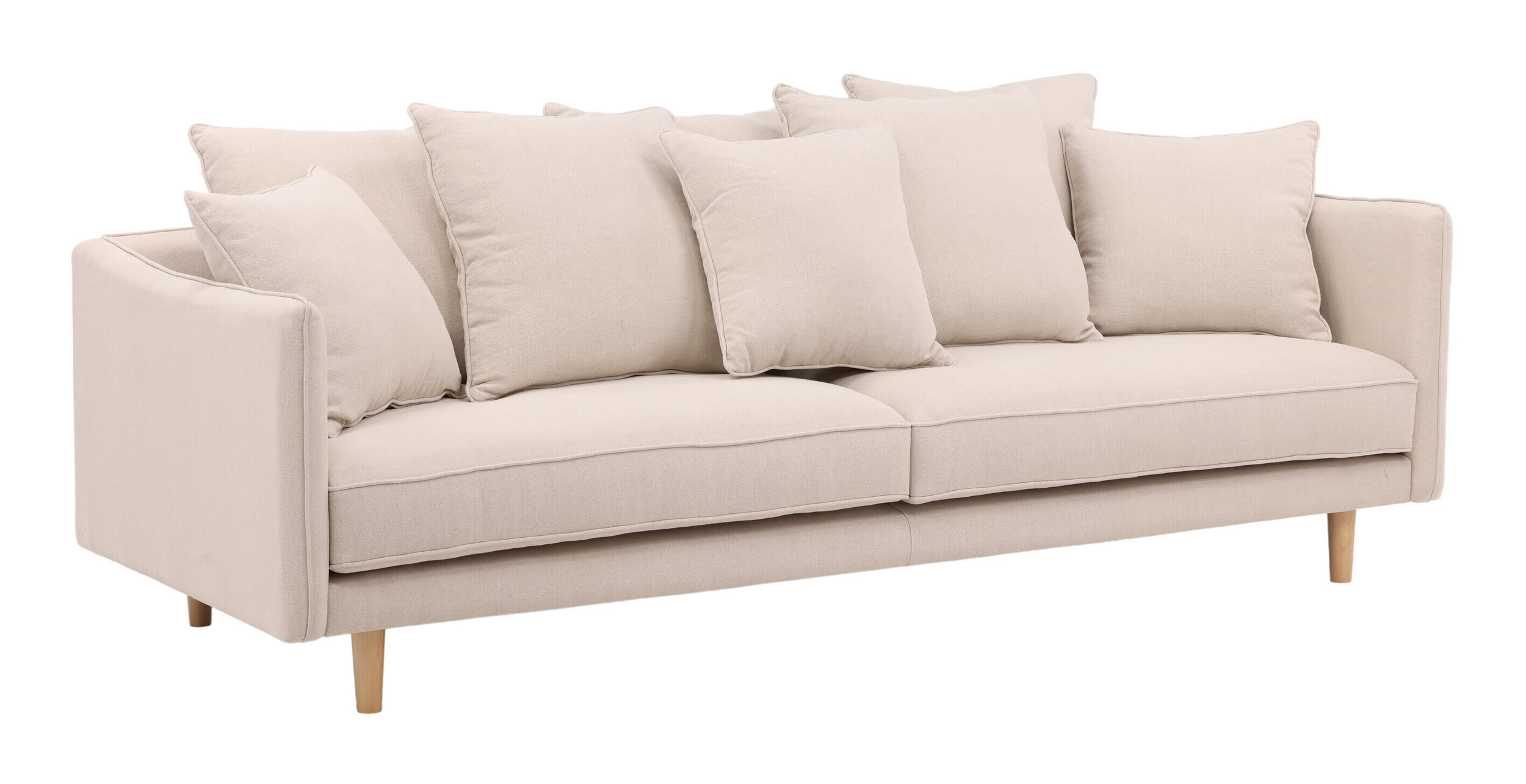 Nohr 3-zits Bank 'Nghia' 240cm Linnen, kleur Beige