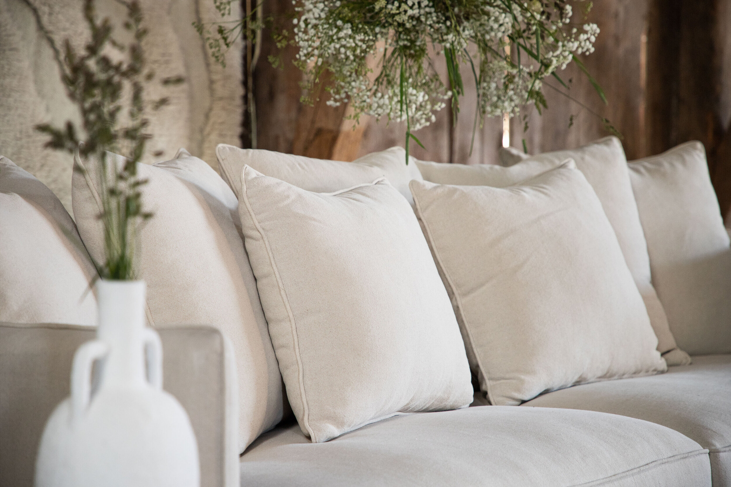 Nohr 3-zits Bank 'Nghia' 240cm Linnen, kleur Beige