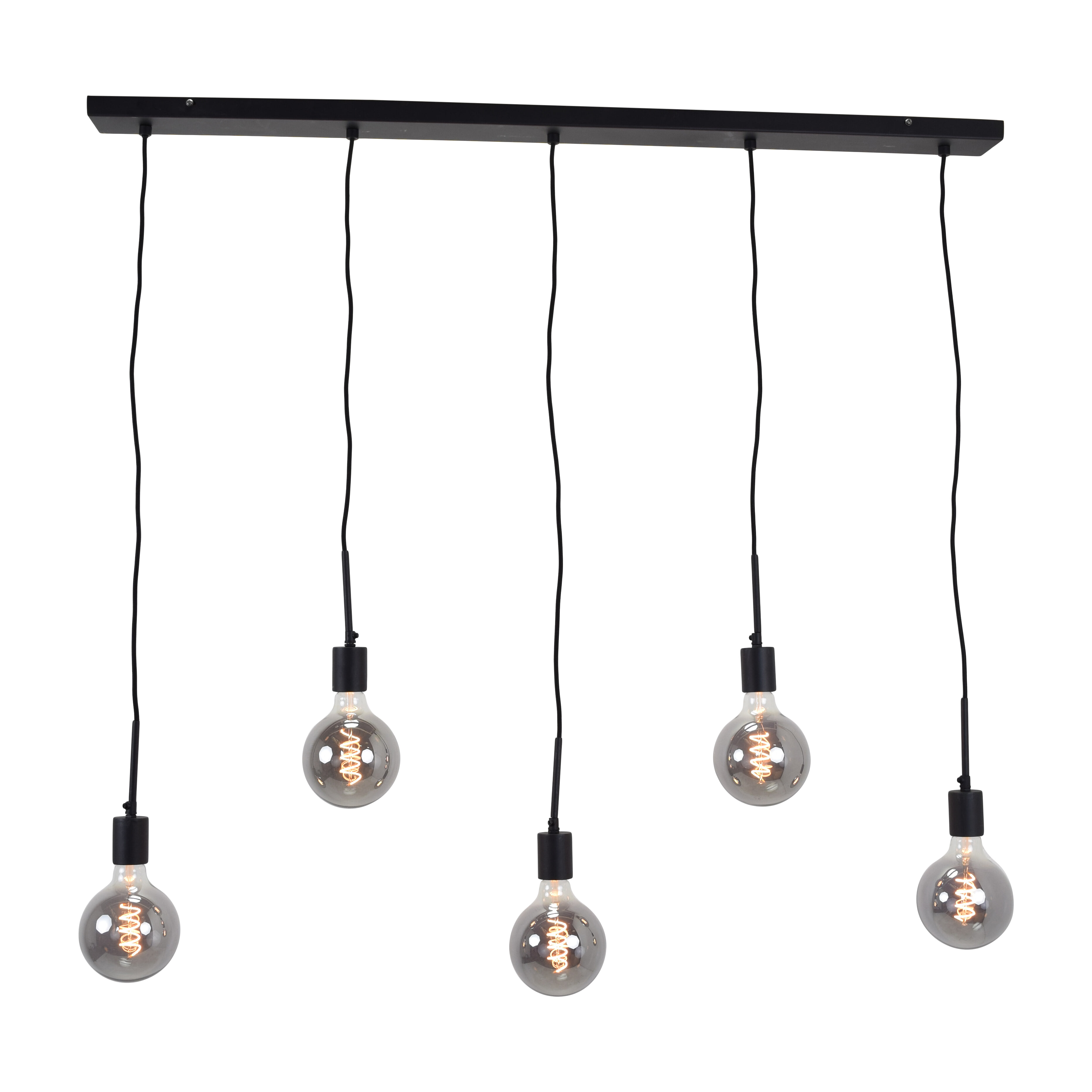 Urban Interiors hanglamp Bulby 5-lichts - Zwart