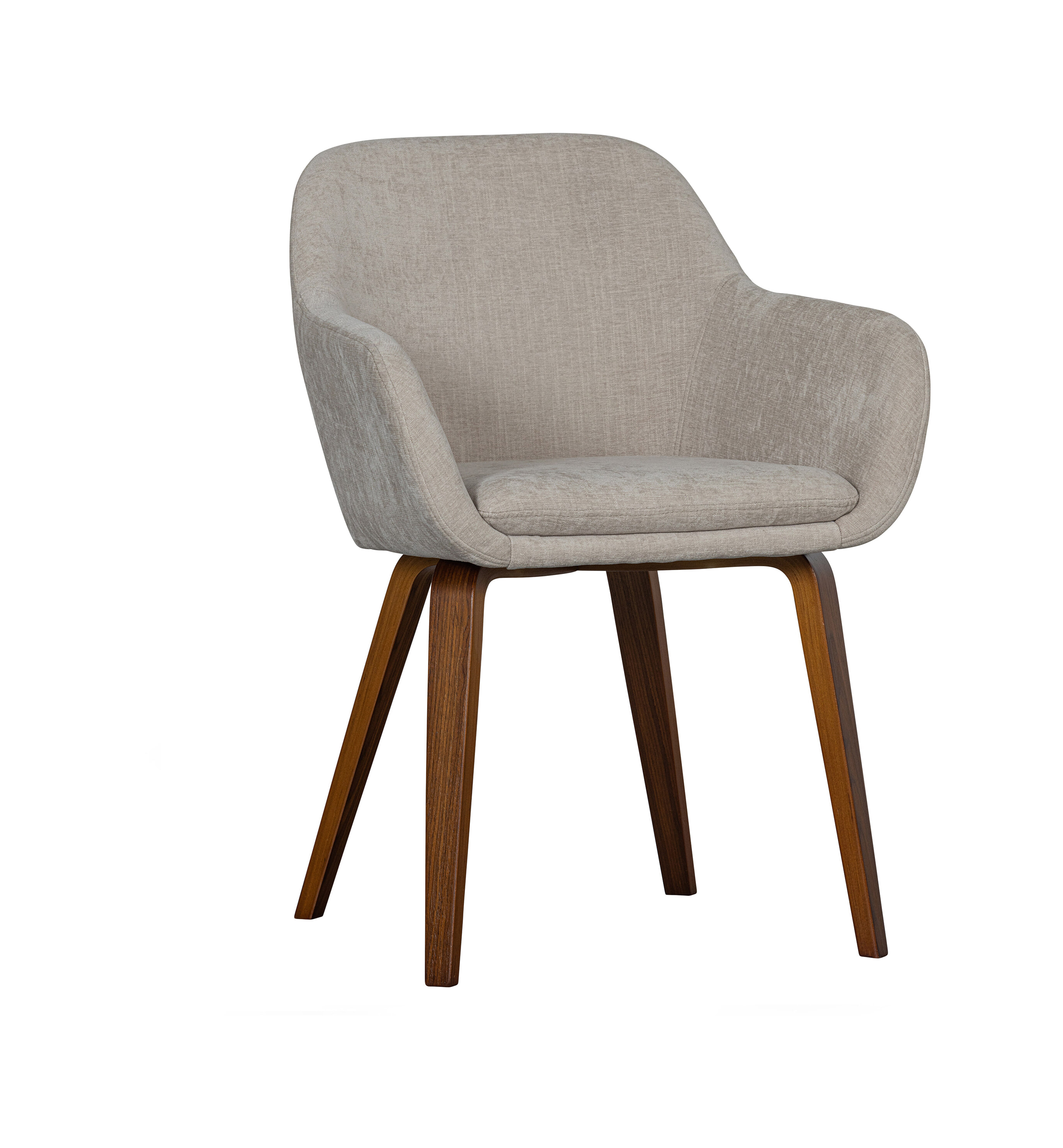 vtwonen Eetkamerstoel 'Base' Velvet, kleur Zand