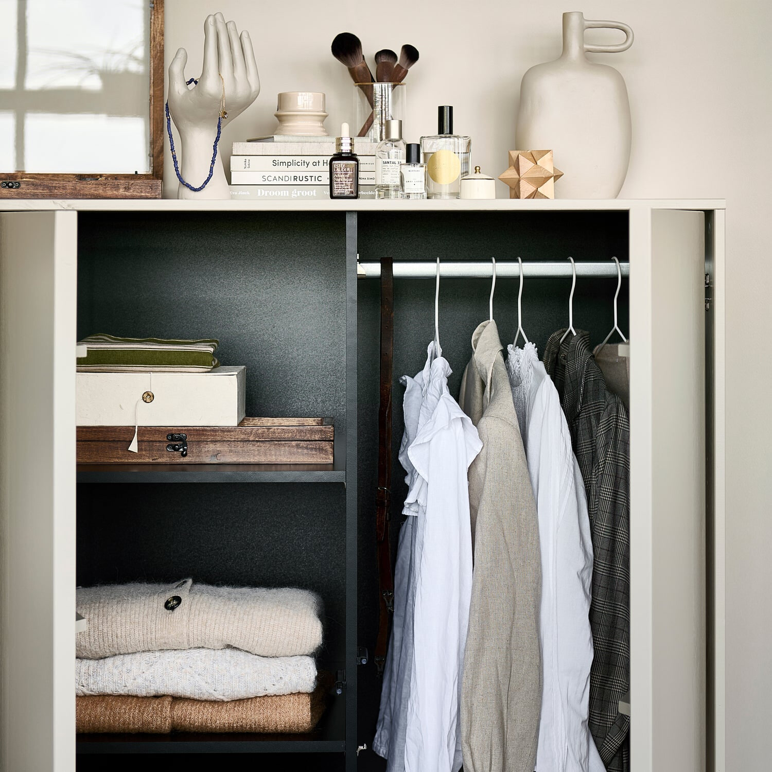 vtwonen Opbergkast 'Daily Closet' Double, 110 x 100cm, kleur Dakargrau