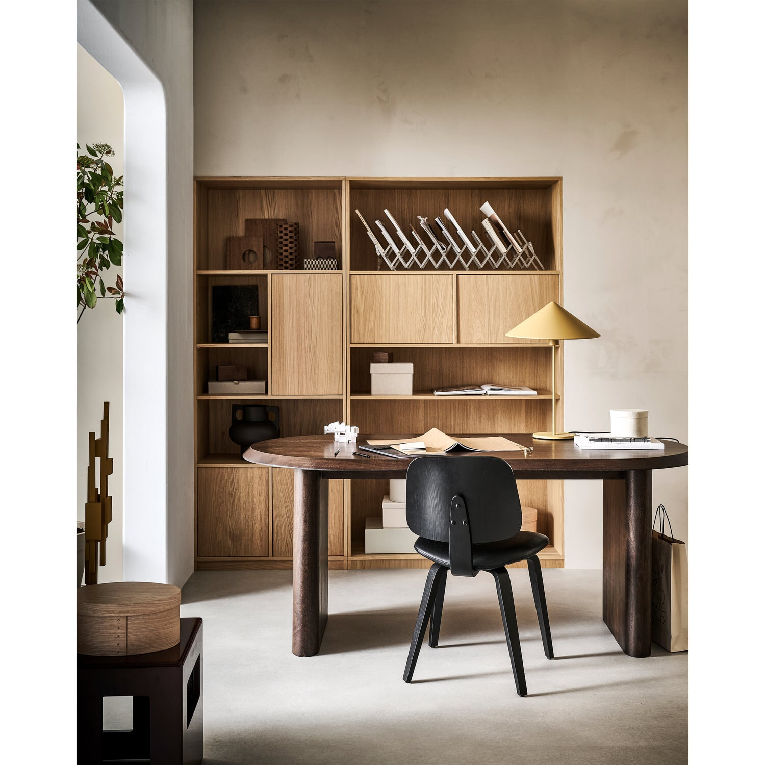 vtwonen Ovale Eettafel 'Ellips' Mangohout, 180 x 90cm, kleur walnoot